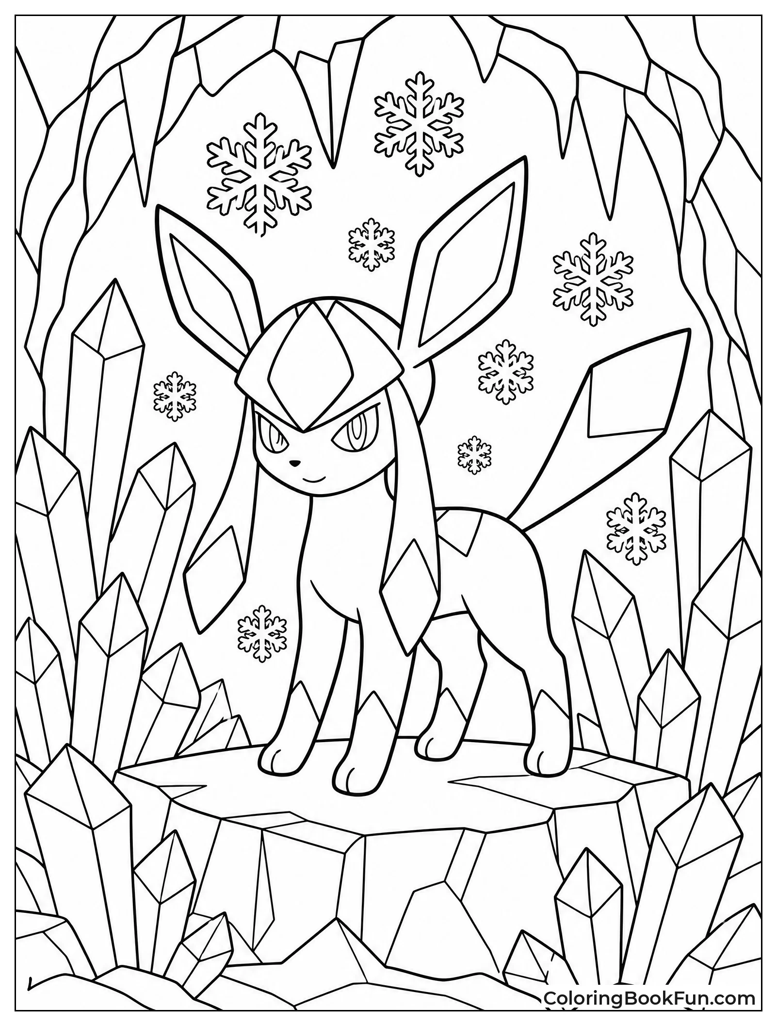 Glaceon Stands in Ice Palace