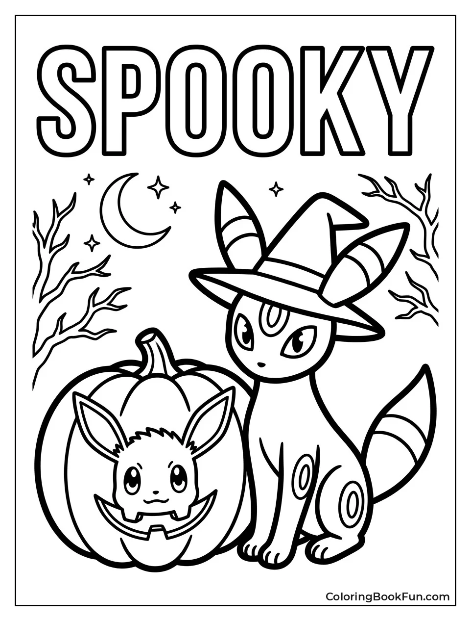 Umbreon Wears Wizard Hat by Pumpkin
