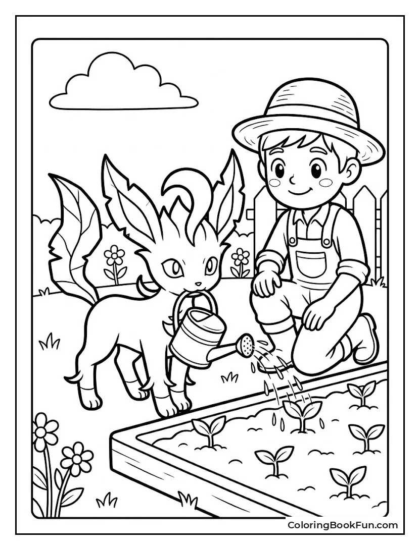 Leafeon Waters Garden Sprouts