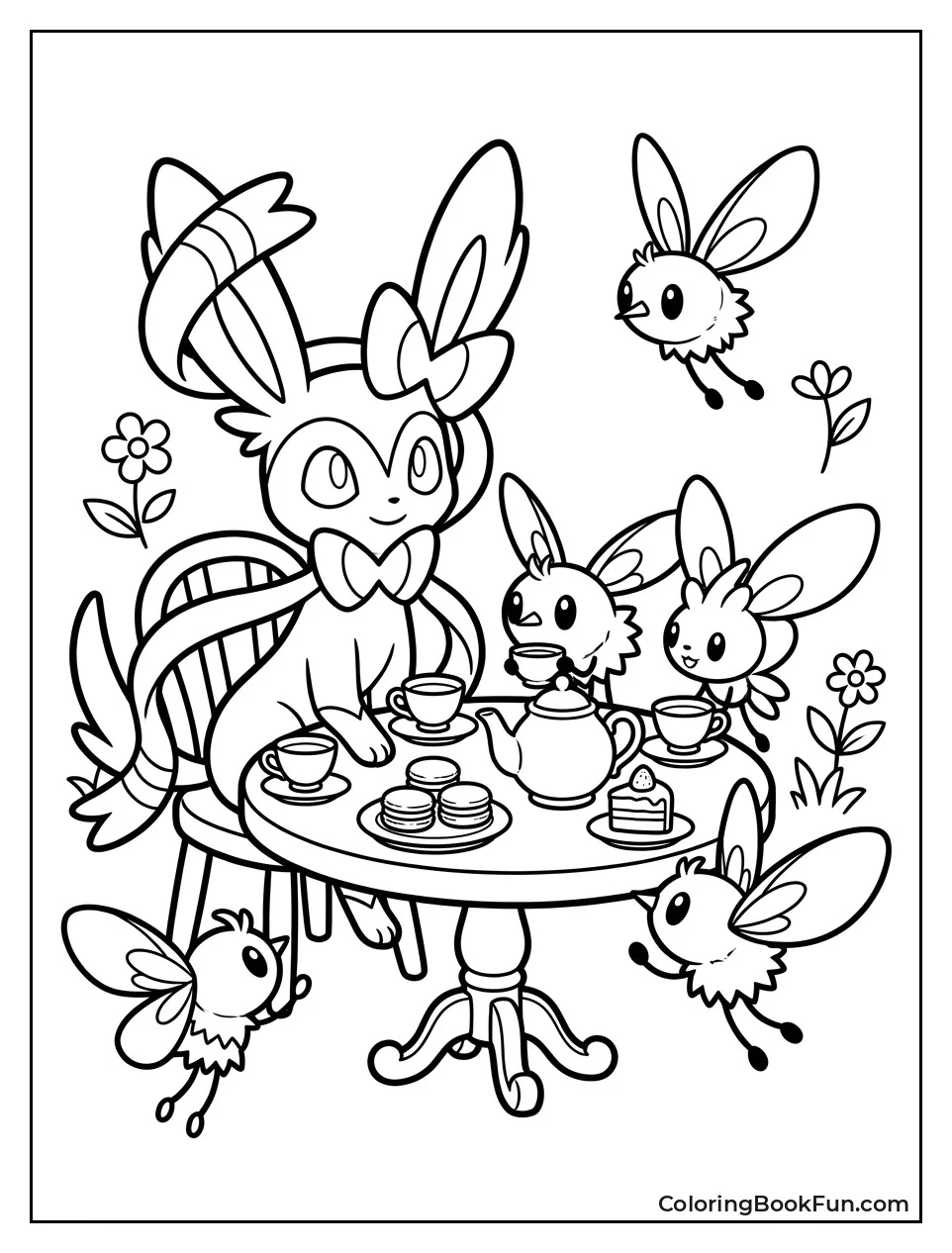 Sylveon Hosts Tiny Tea Party