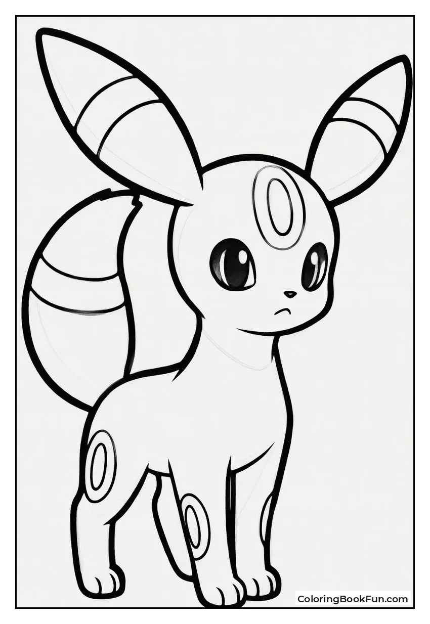 Umbreon Glows with Yellow Rings