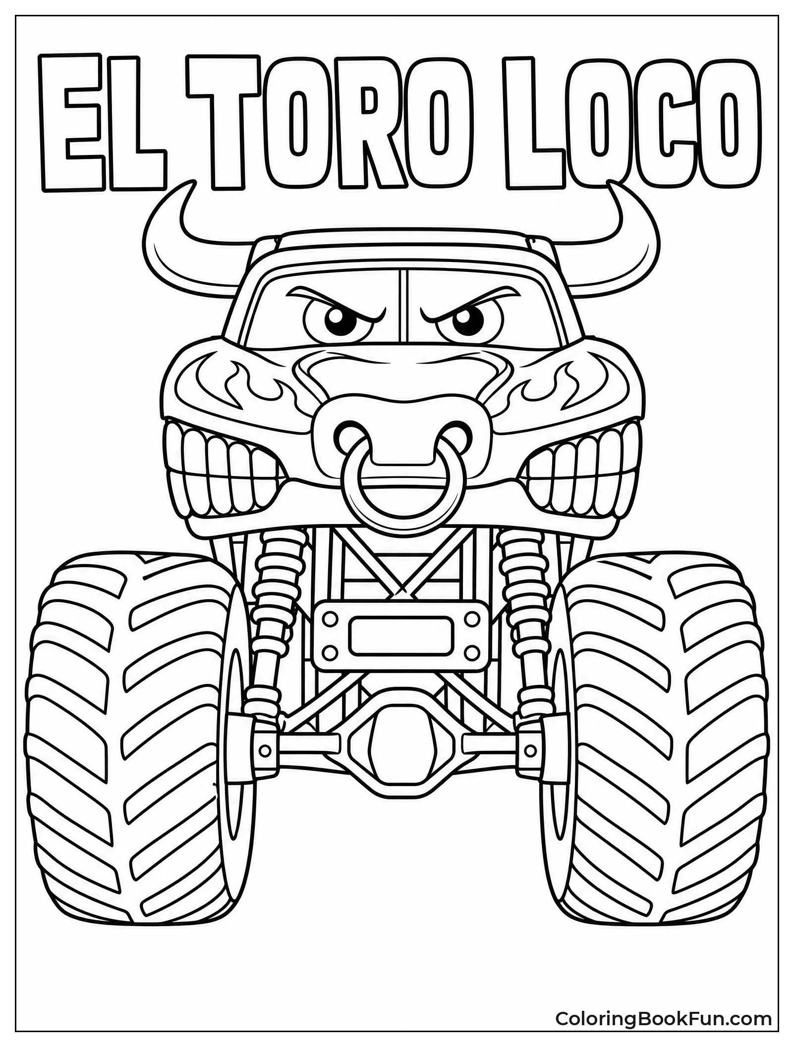 Front View of Charging Bull Truck