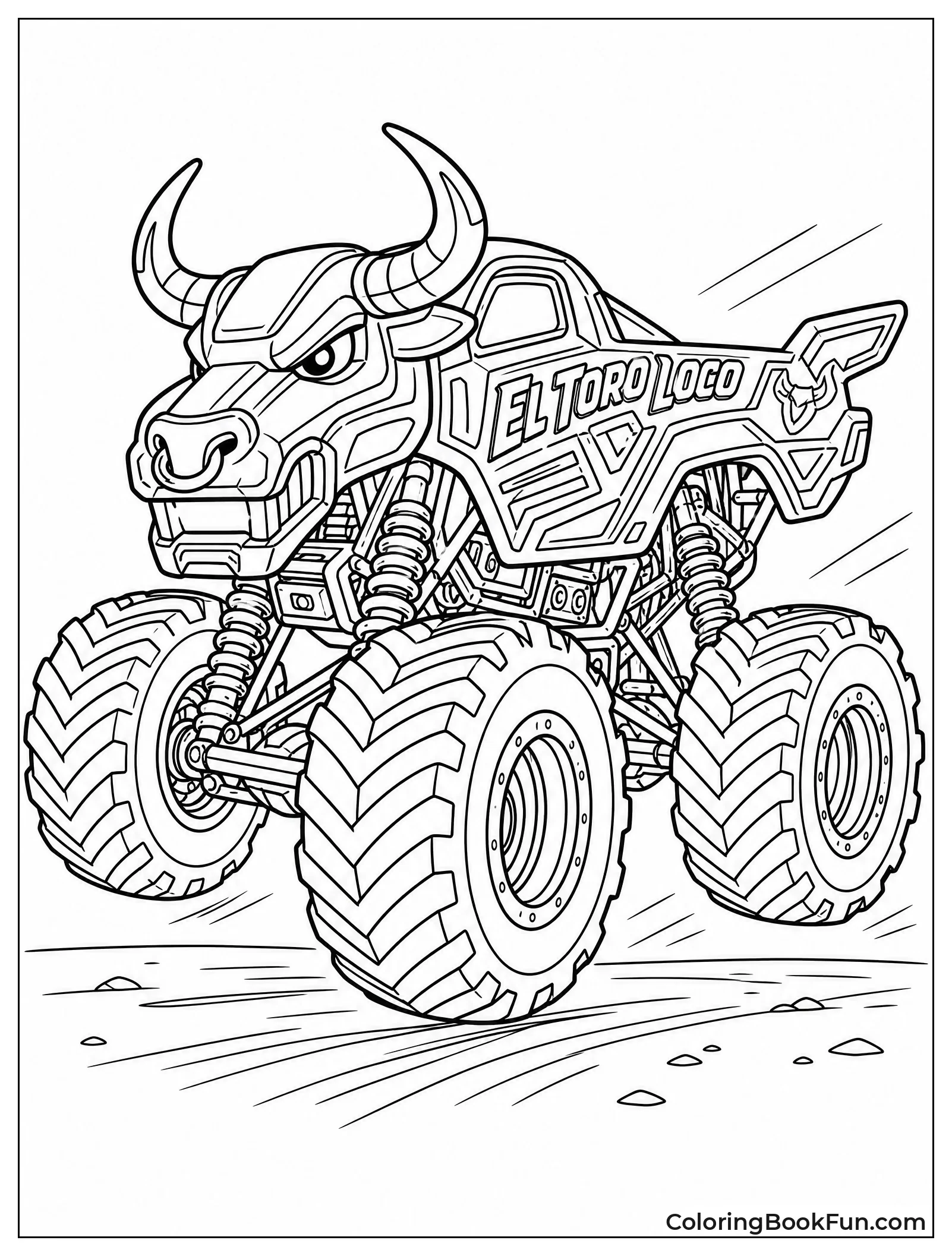 Neon Futuristic Bull Truck Design