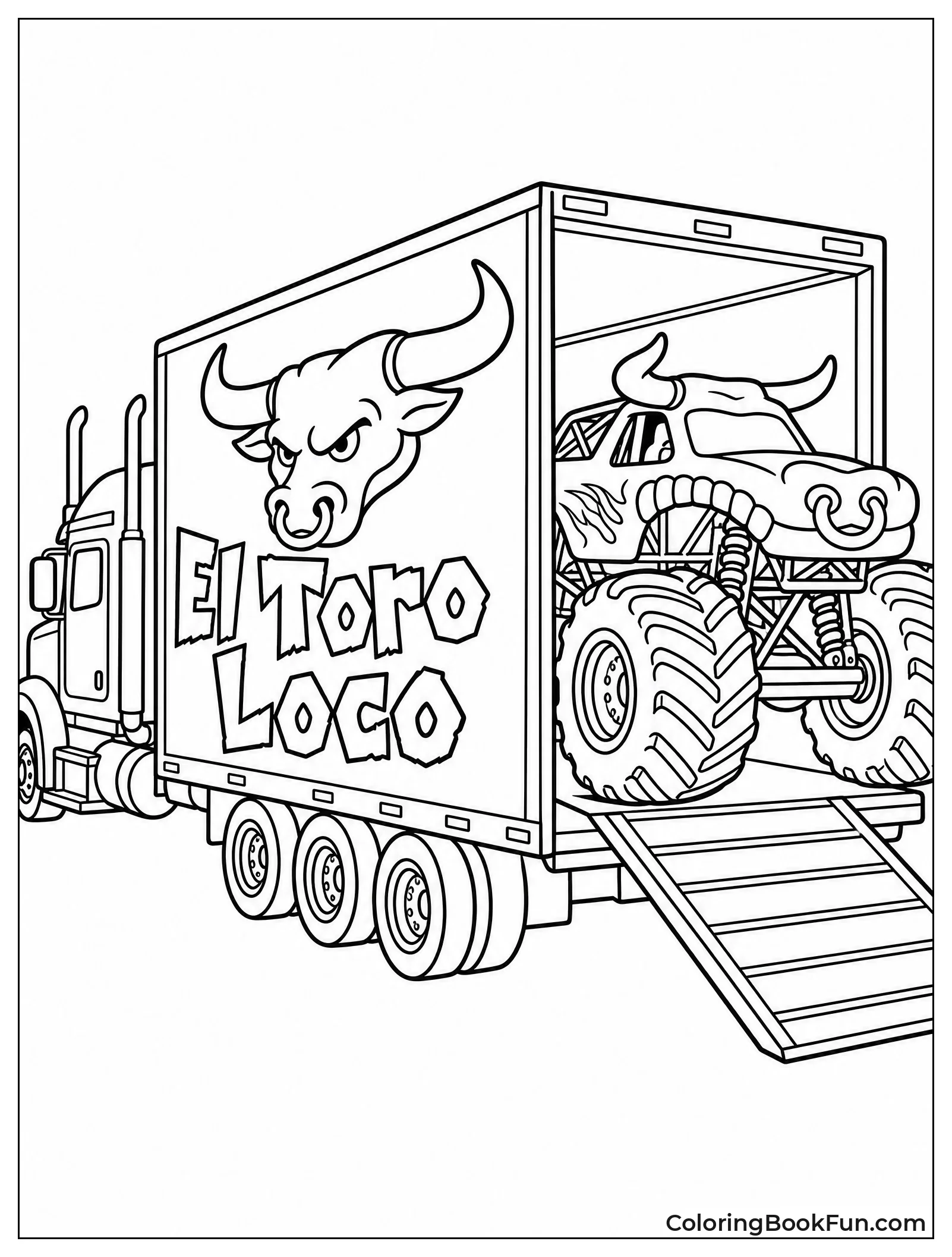 Semi Hauling the Monster Truck