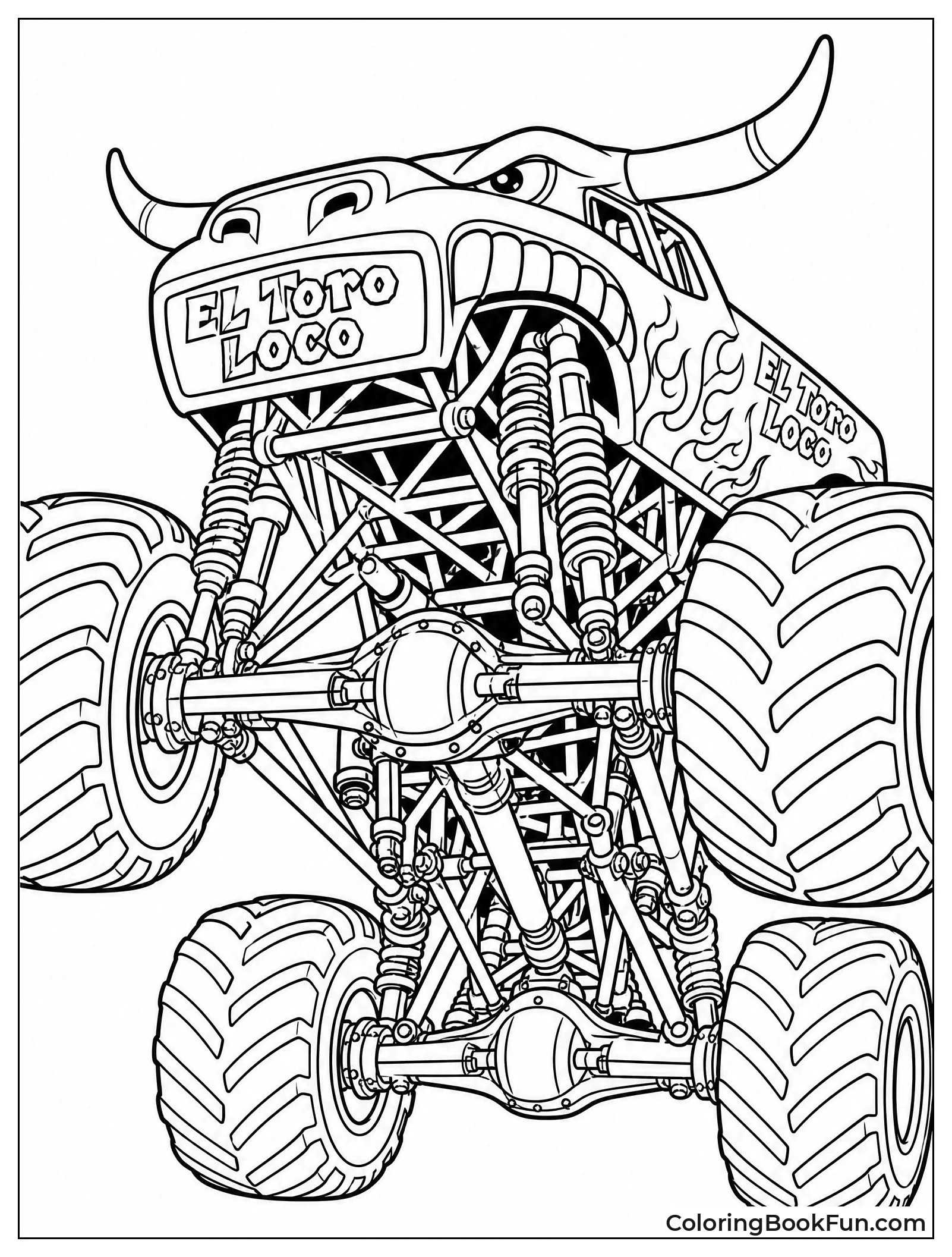 Detailed Suspension Under the Truck