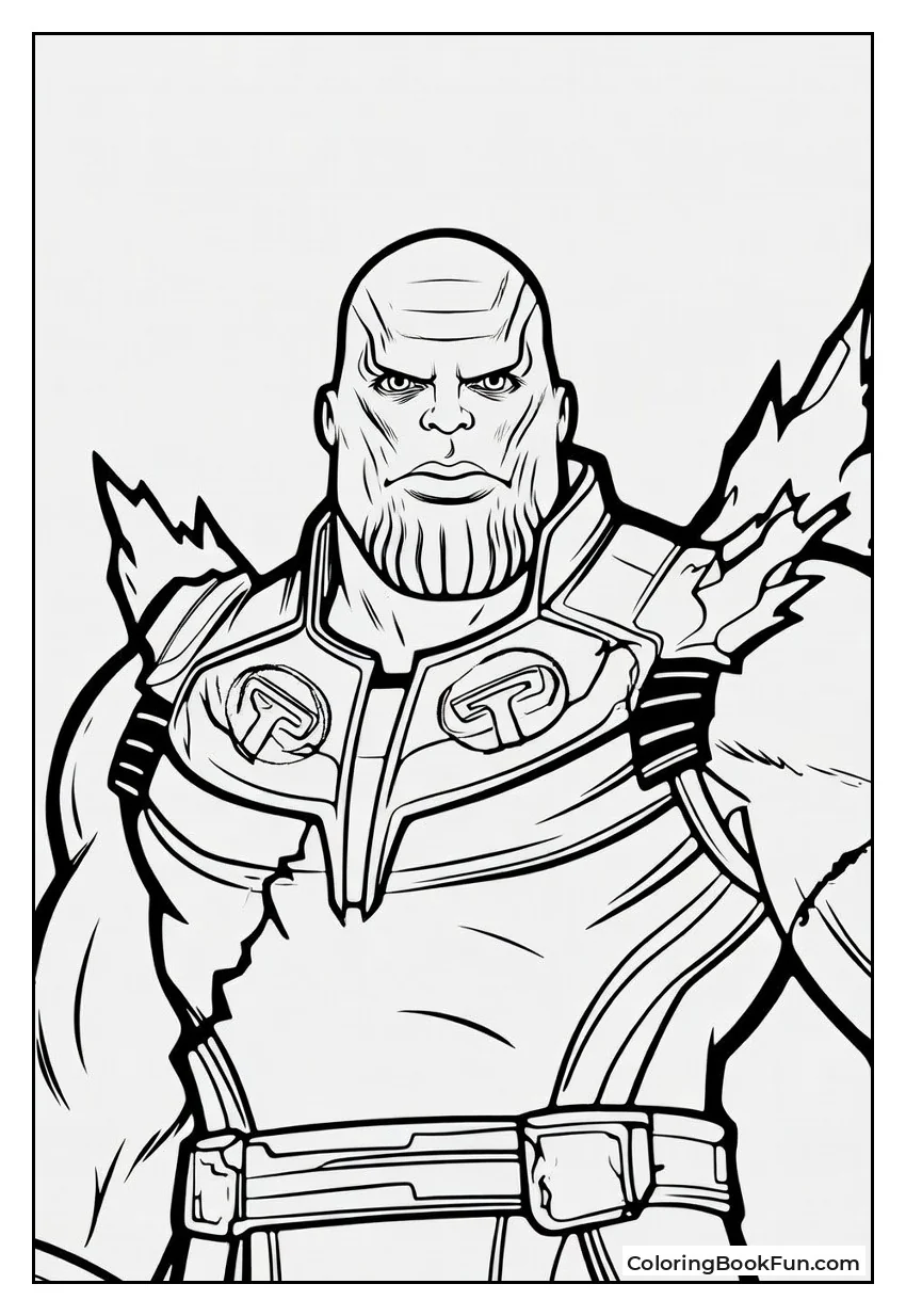 Thanos in Damaged Armor