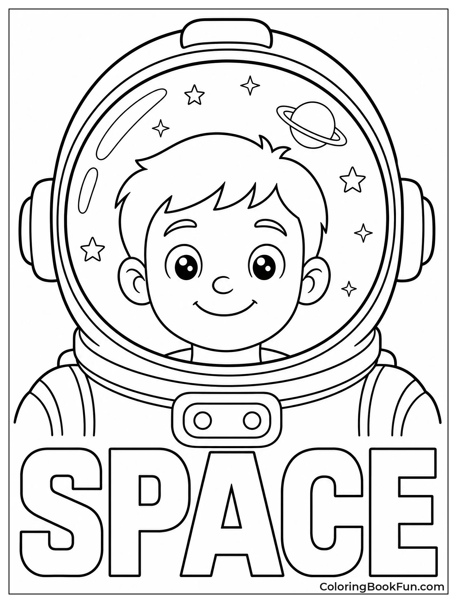 Astronaut Face in Helmet Reflection