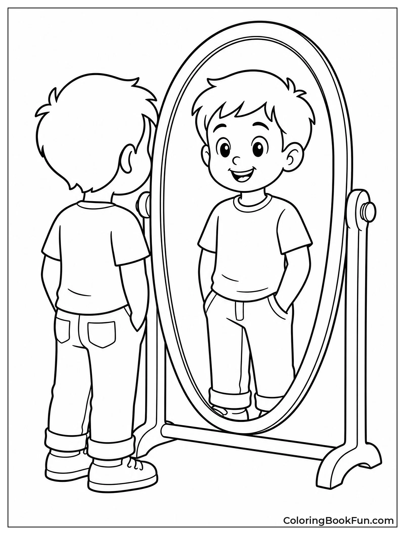 Child Seeing Mirror Reflection