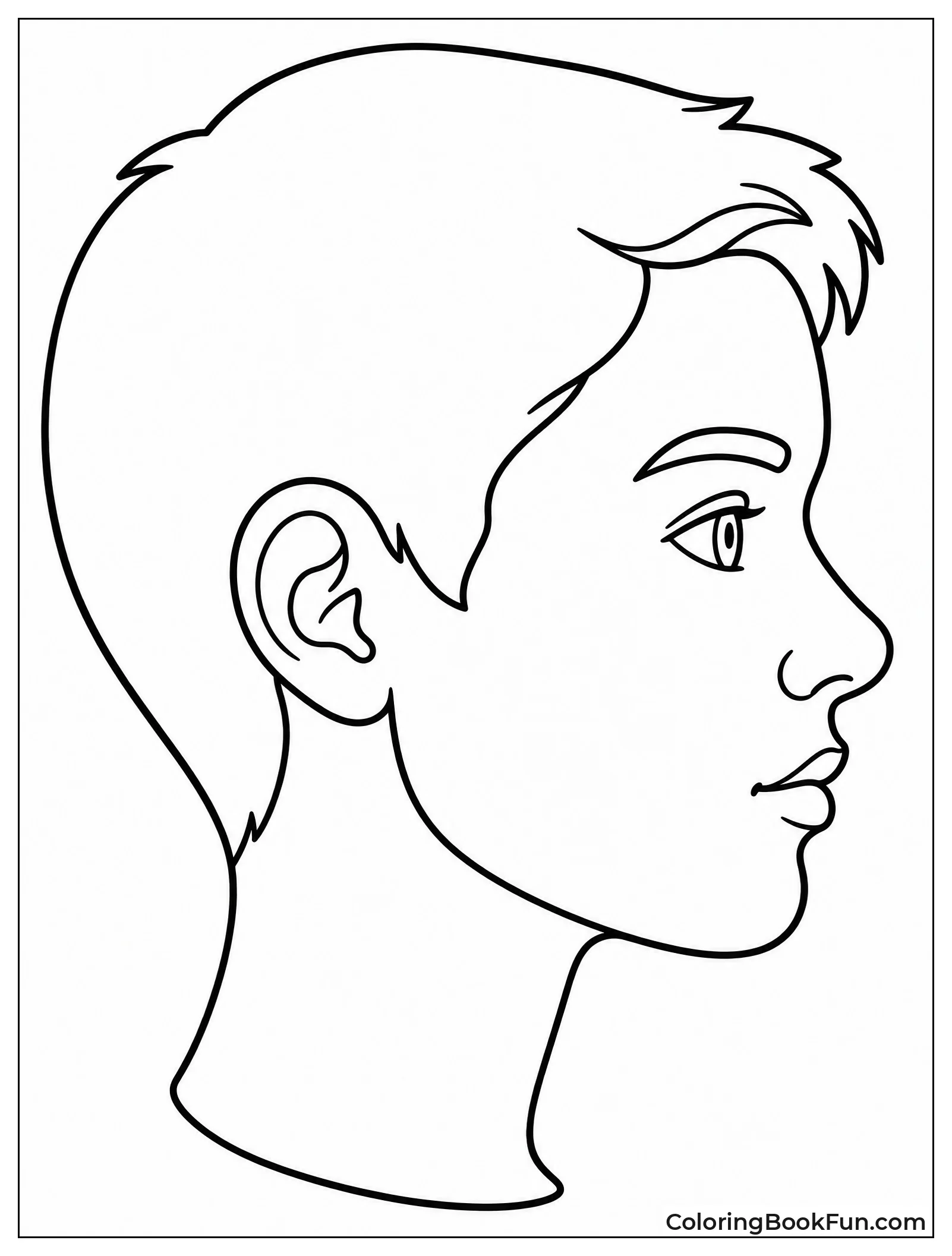 Side Profile Face Silhouette