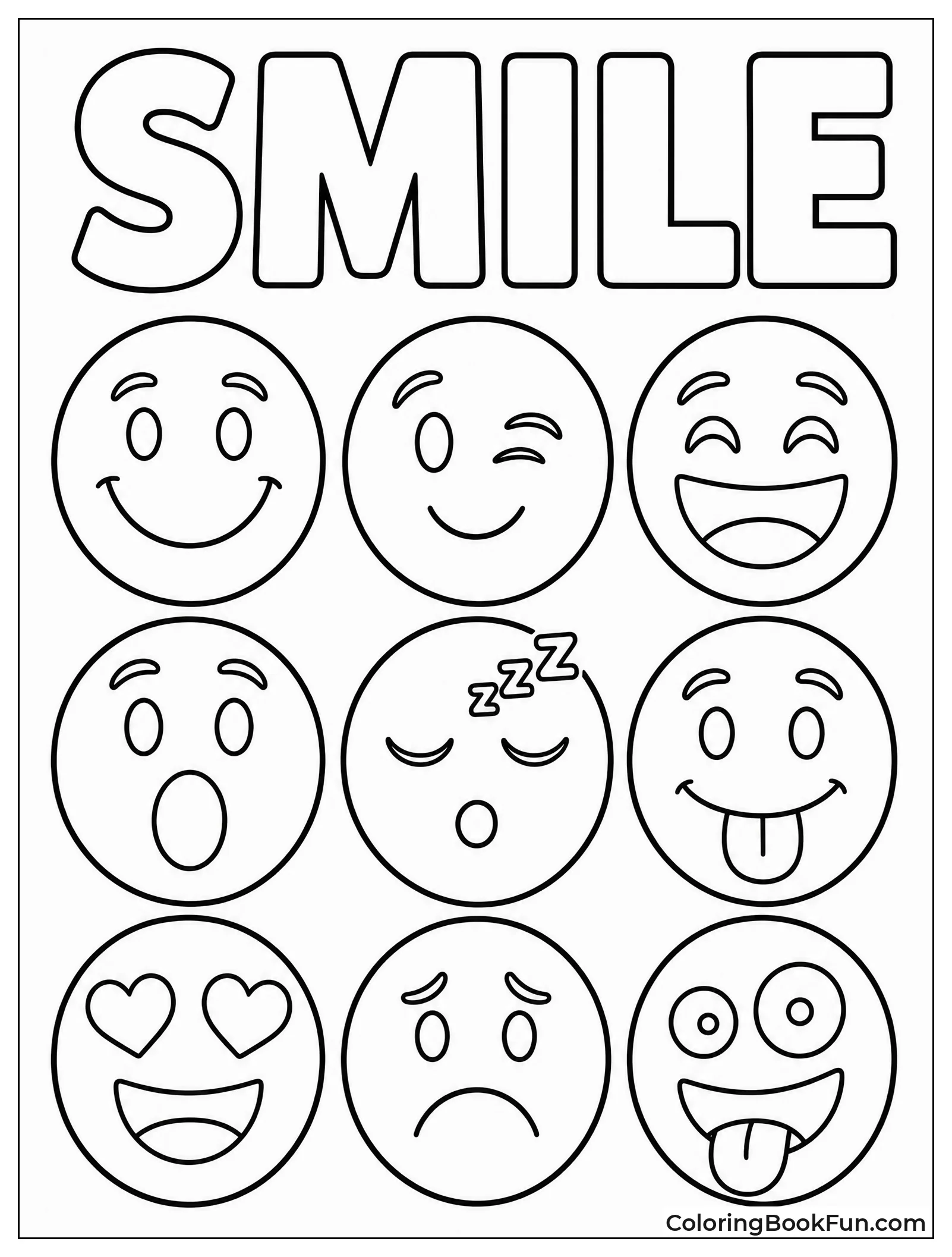 Grid of Silly Emoji Faces