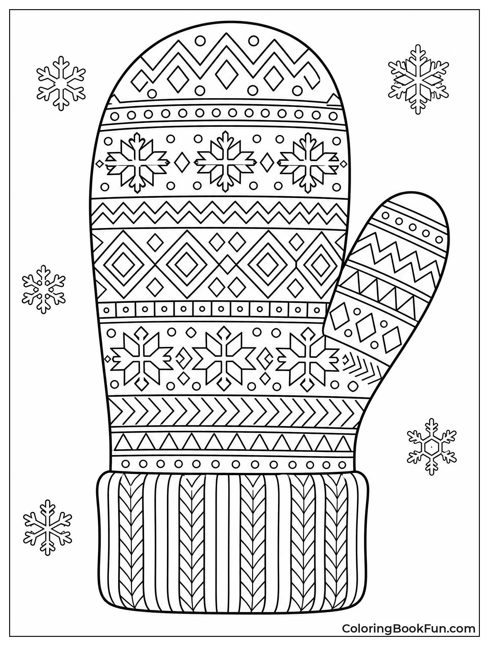 Fair Isle Patterned Mitten Design