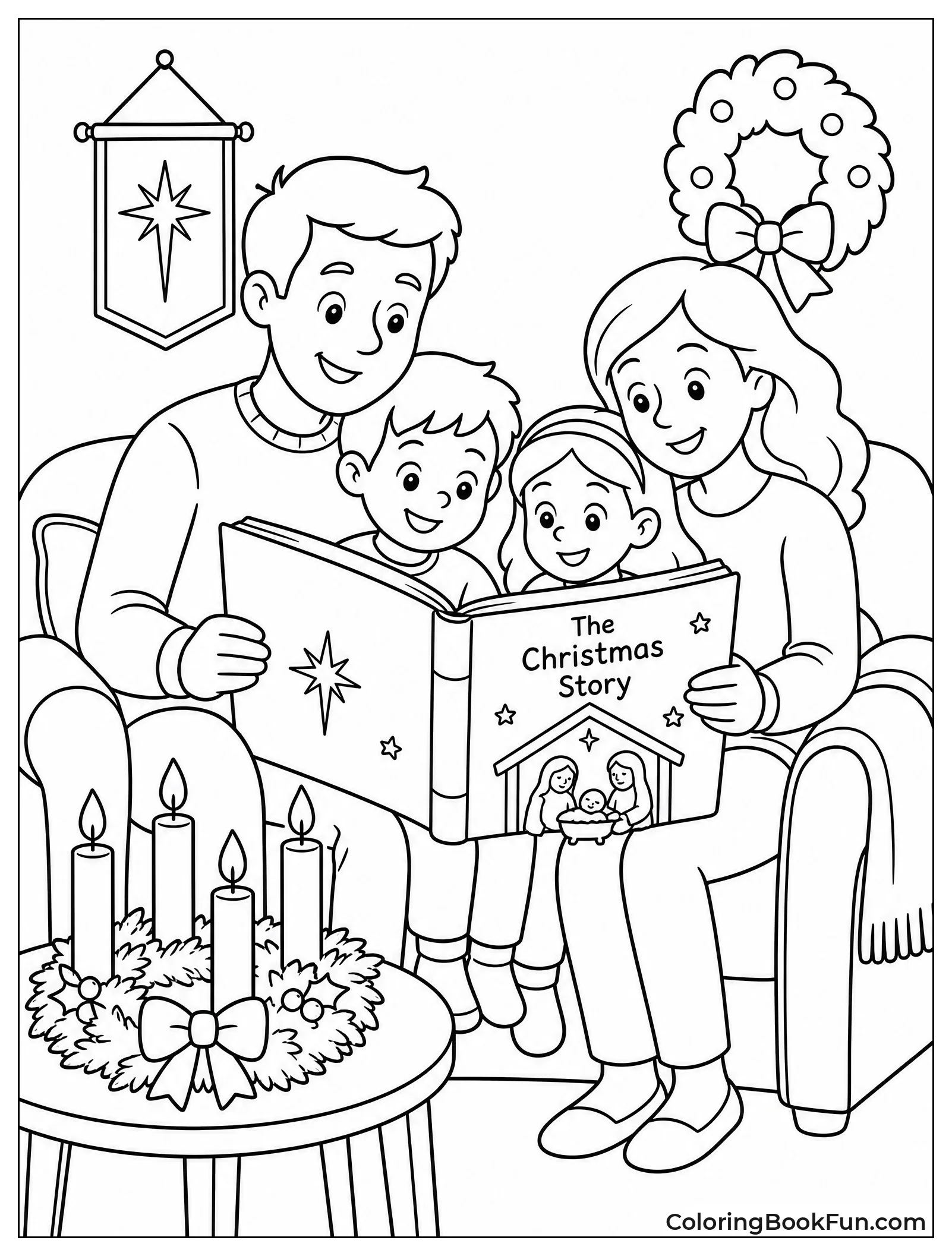 Family Reads a Holiday Story Together
