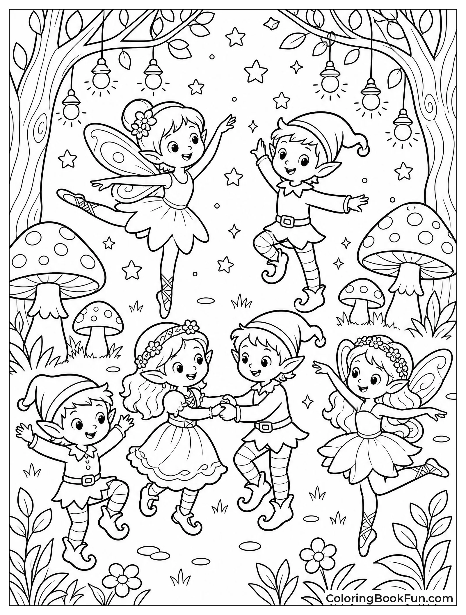 Fairies Dance in Glowing Forest