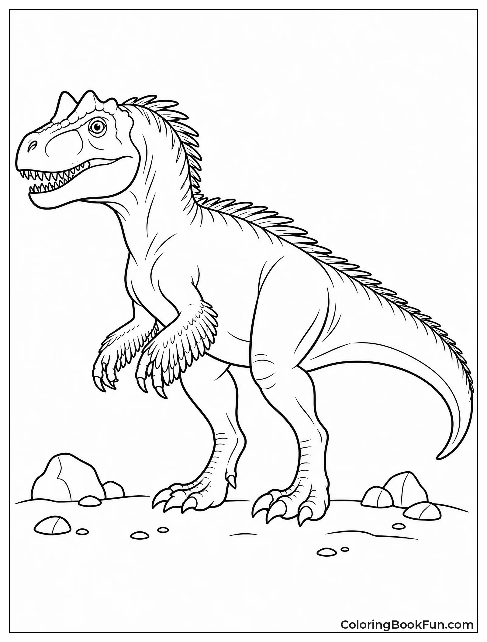 Allosaurus with Feathers on Body