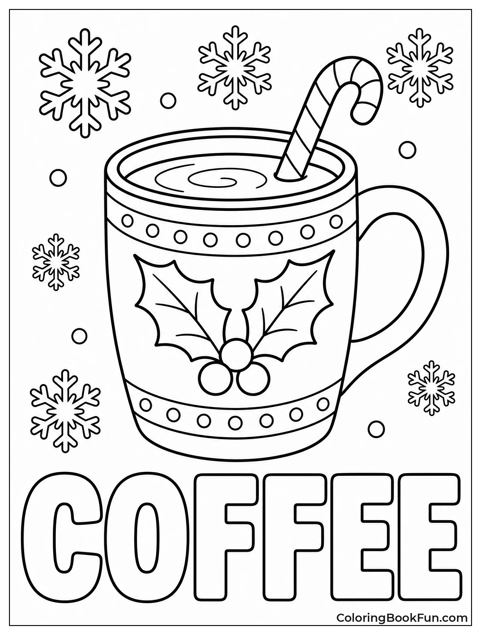 Christmas Mug with Candy Cane