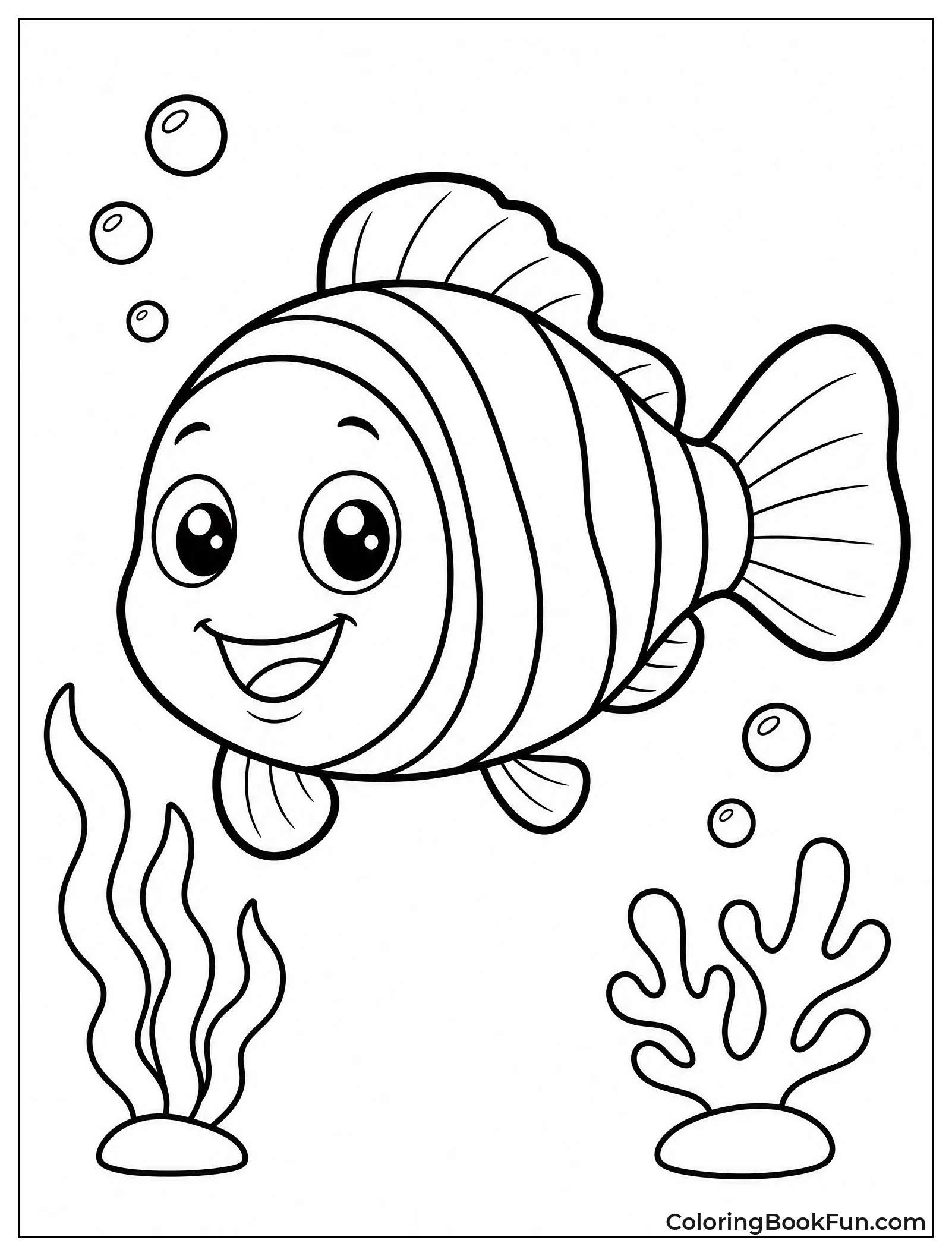 Simple Smiling Nemo for Kids