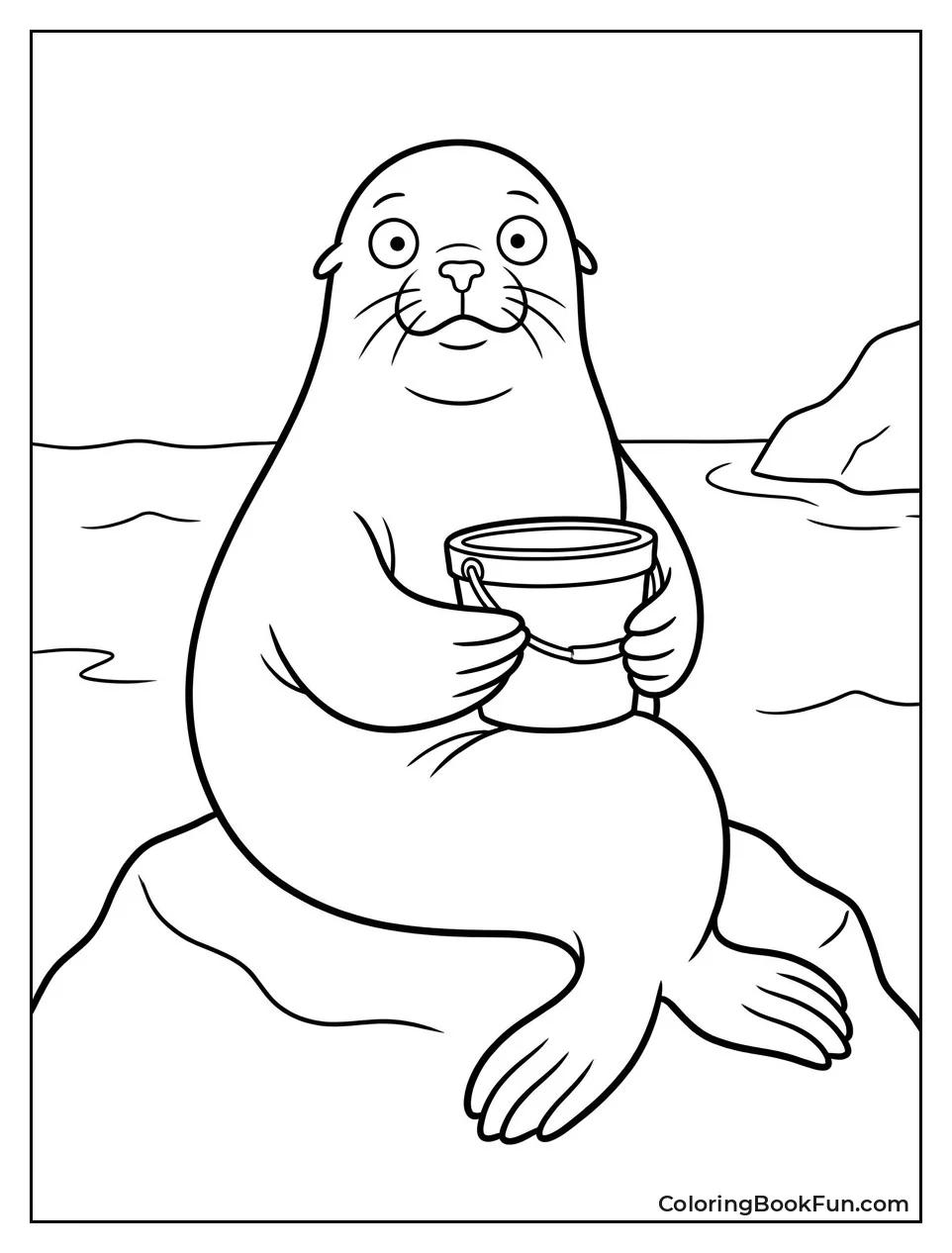 Gerald Holding His Favorite Green Bucket