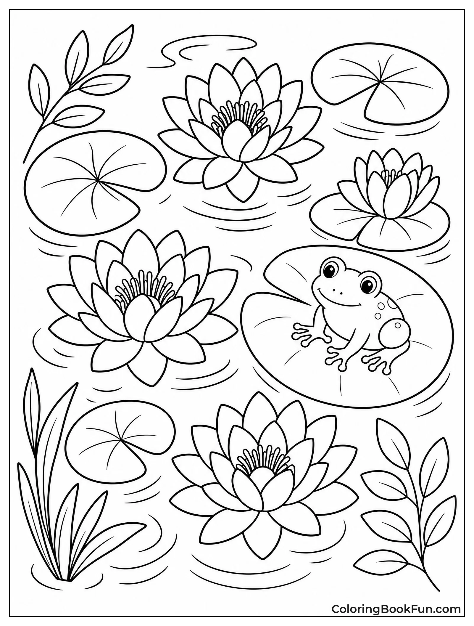 Lily Pads with a Frog