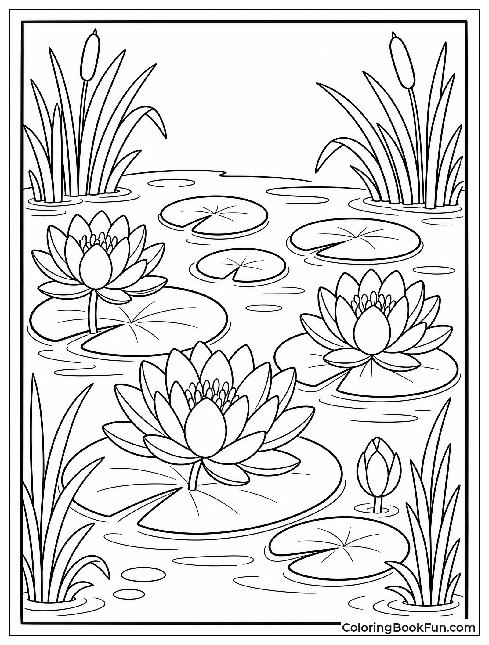 Water Lilies on a Pond