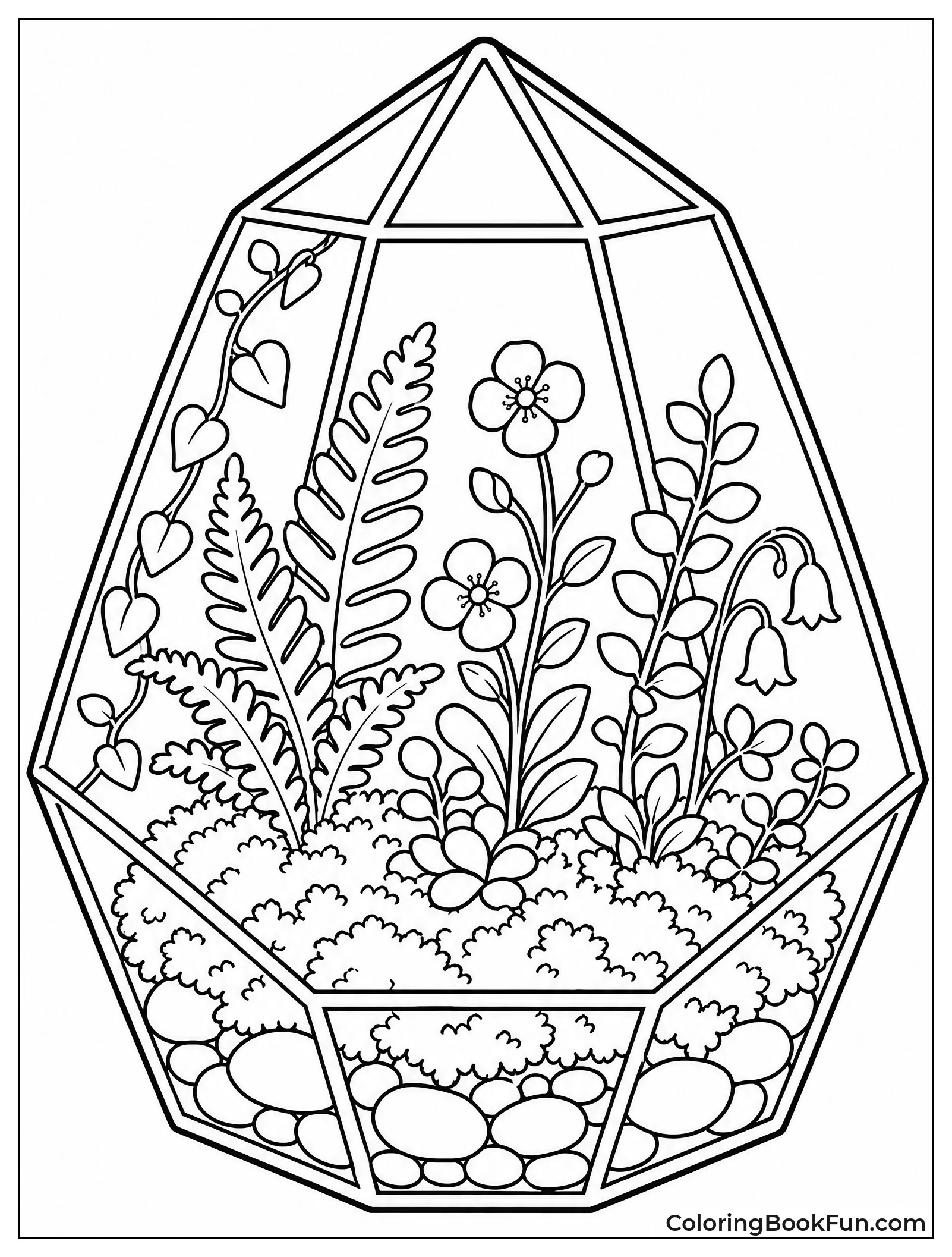 Tiny Plants in a Terrarium