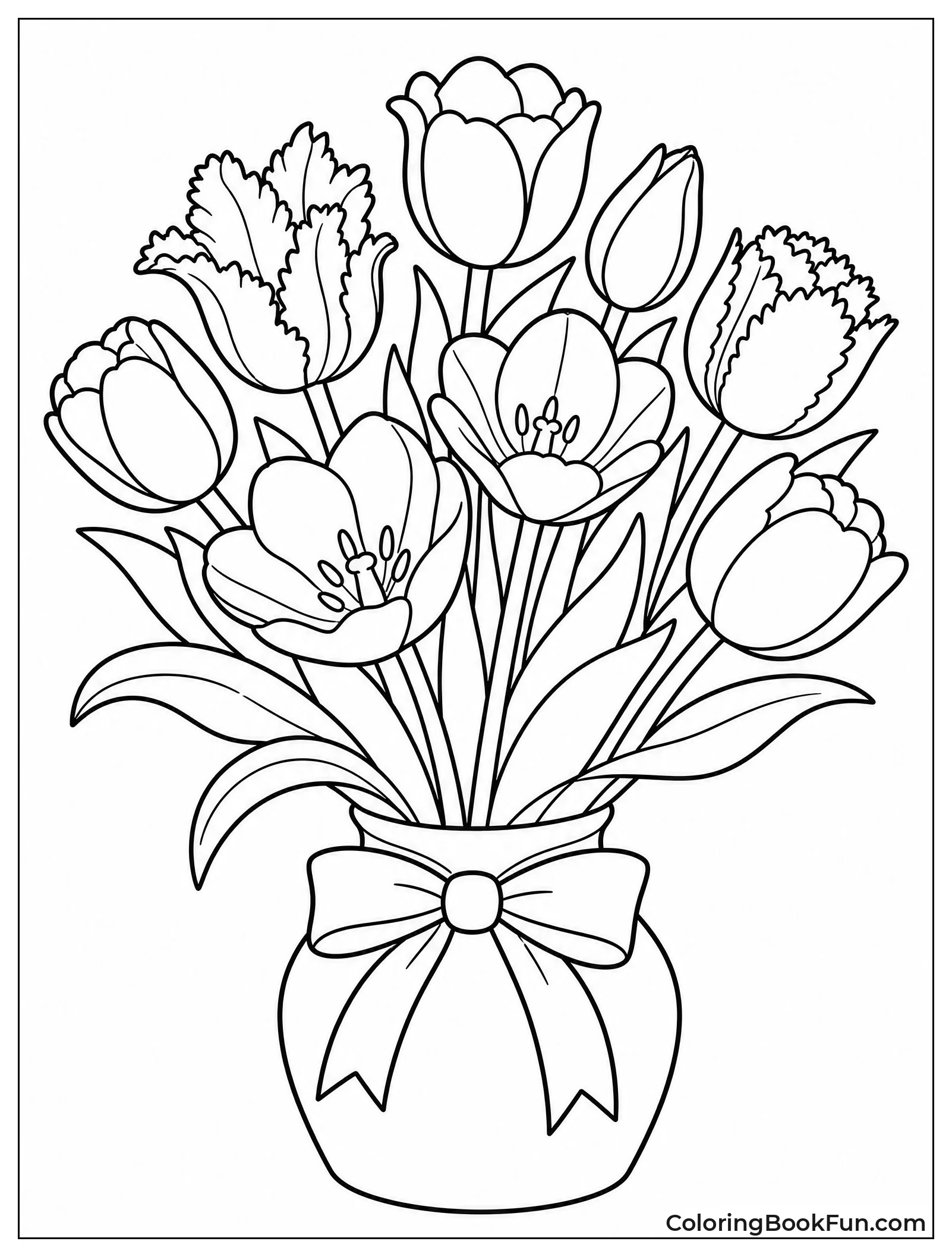 Tulips in a Simple Vase