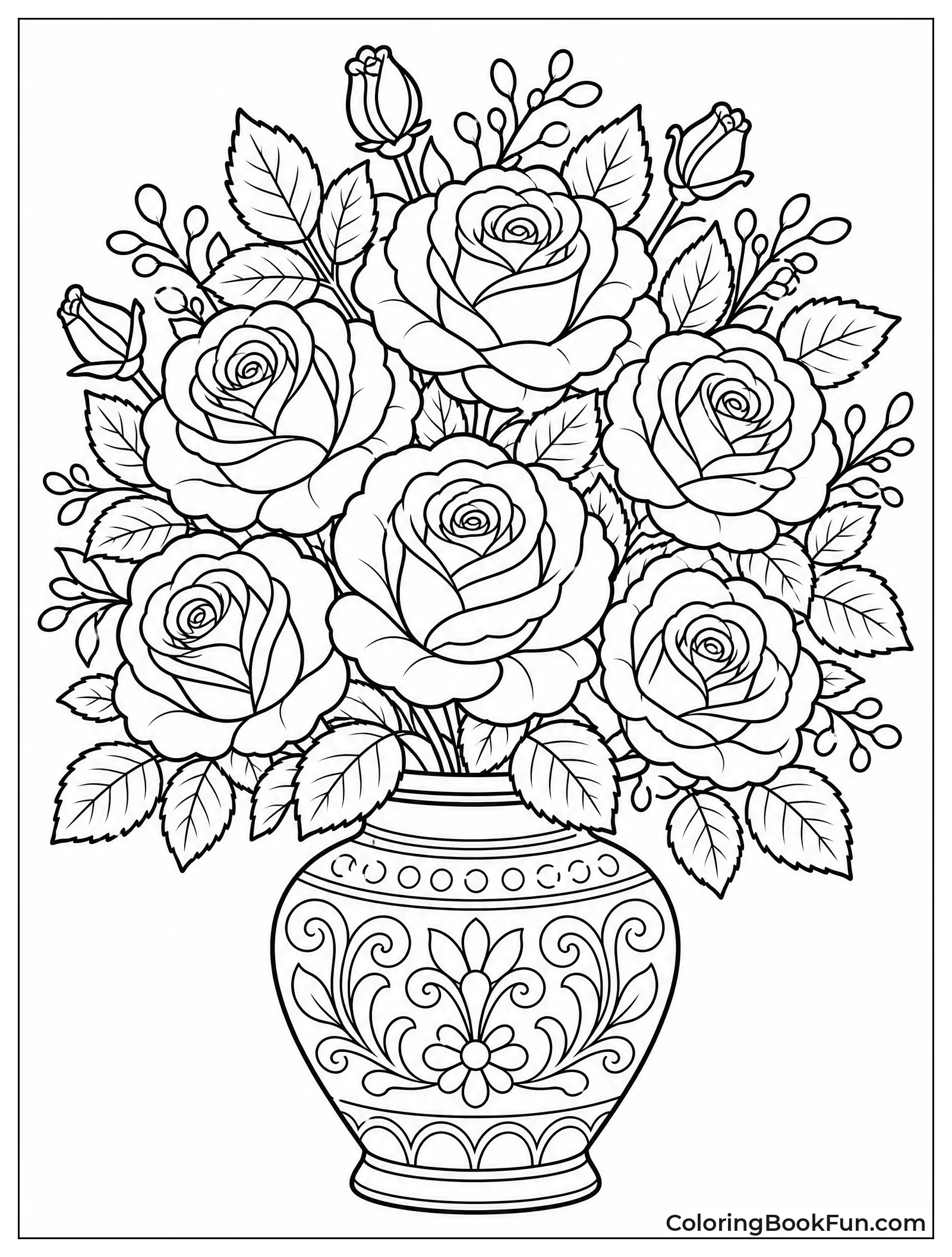 Fine Roses Fill the Vase