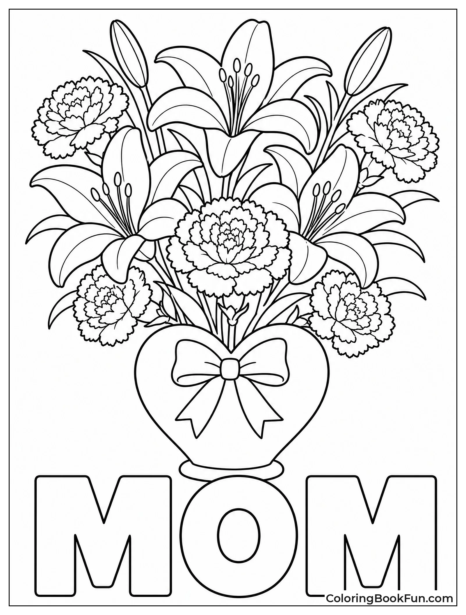 Lilies Rest in Heart Vase