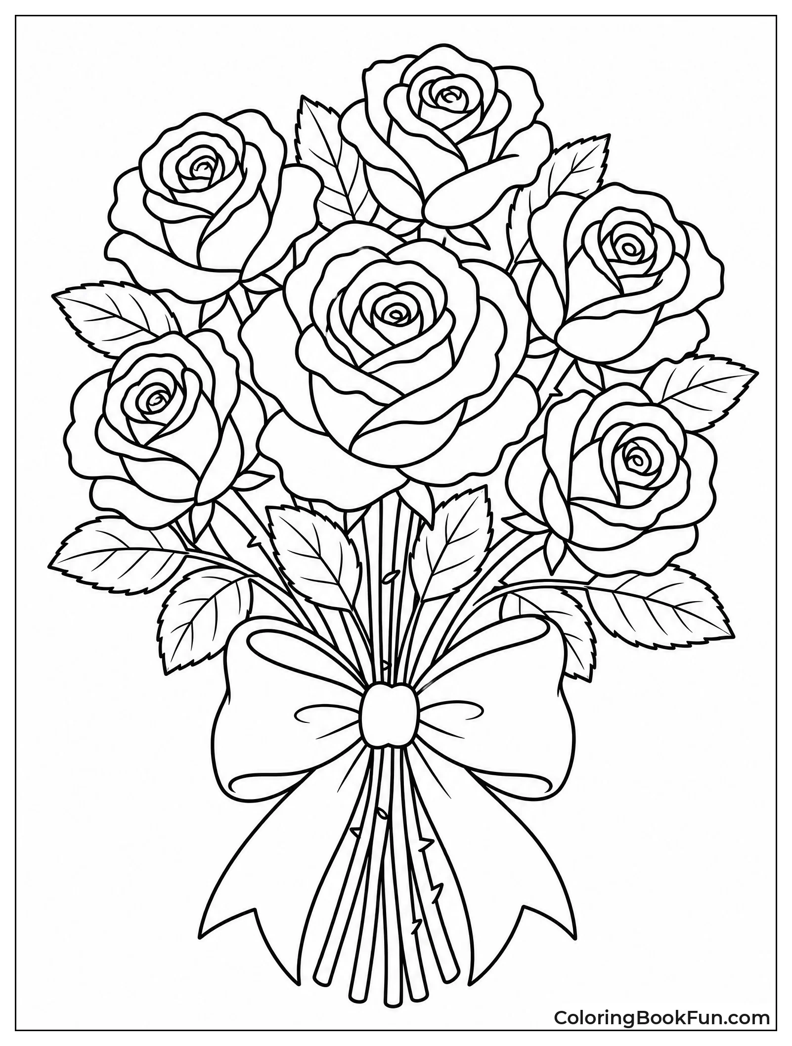 Roses Tied with a Big Bow
