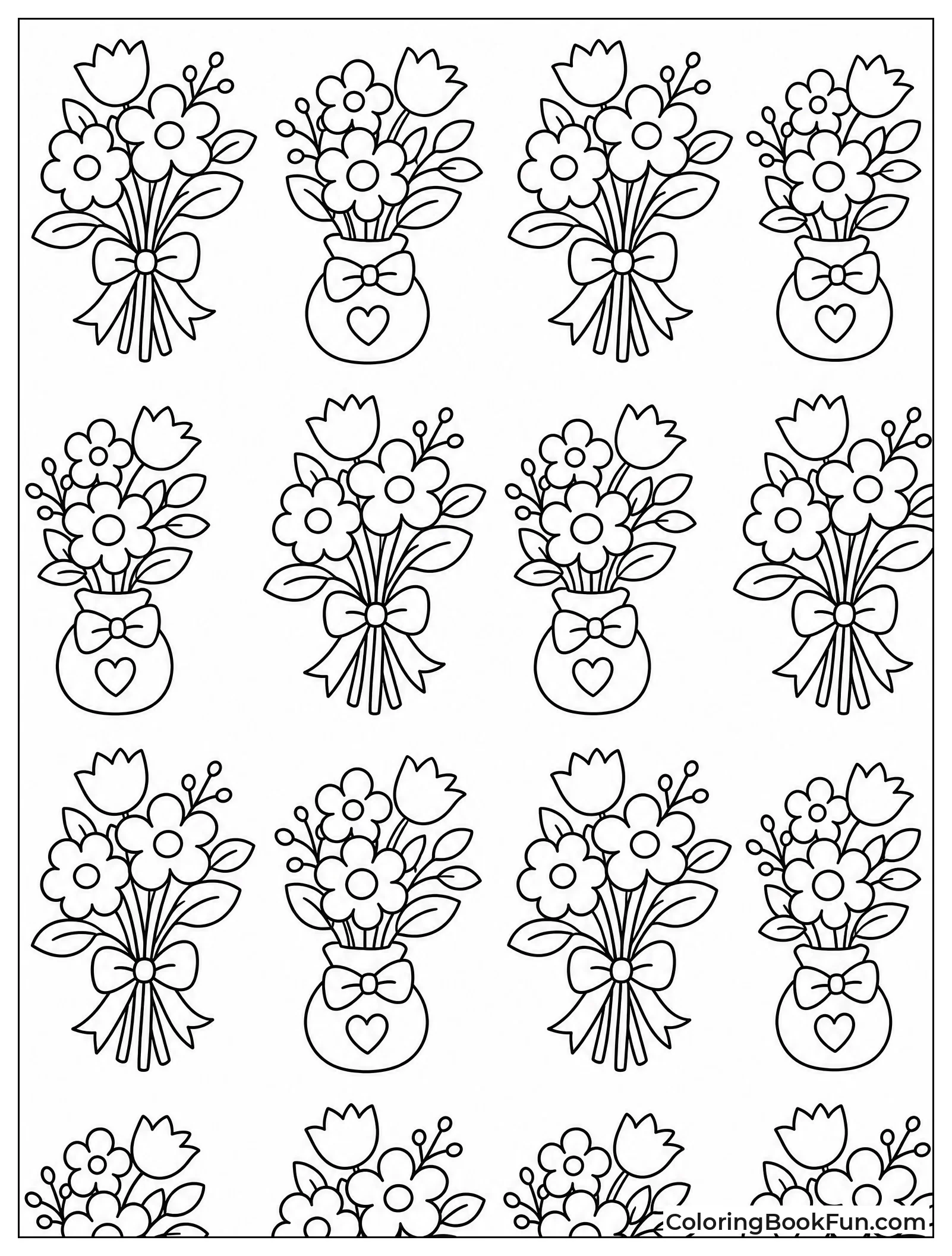 Repeating Bouquets Make a Pattern