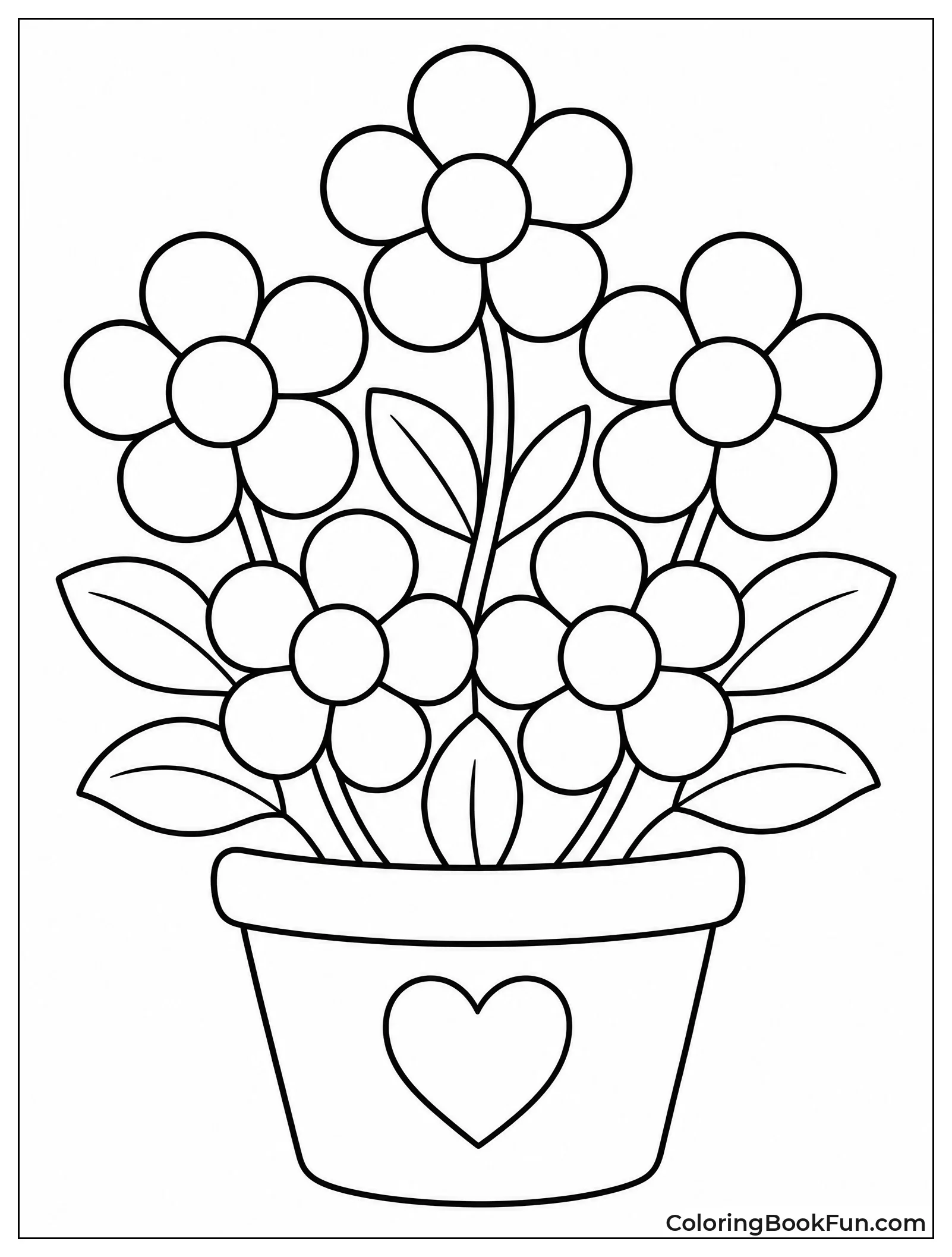 Simple Flowers Sit in a Pot