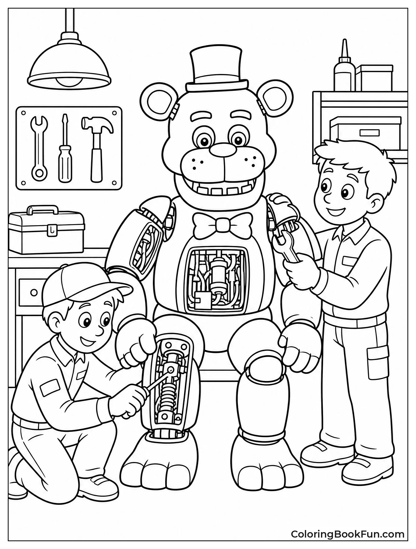 Freddy Getting Fixed in Workshop