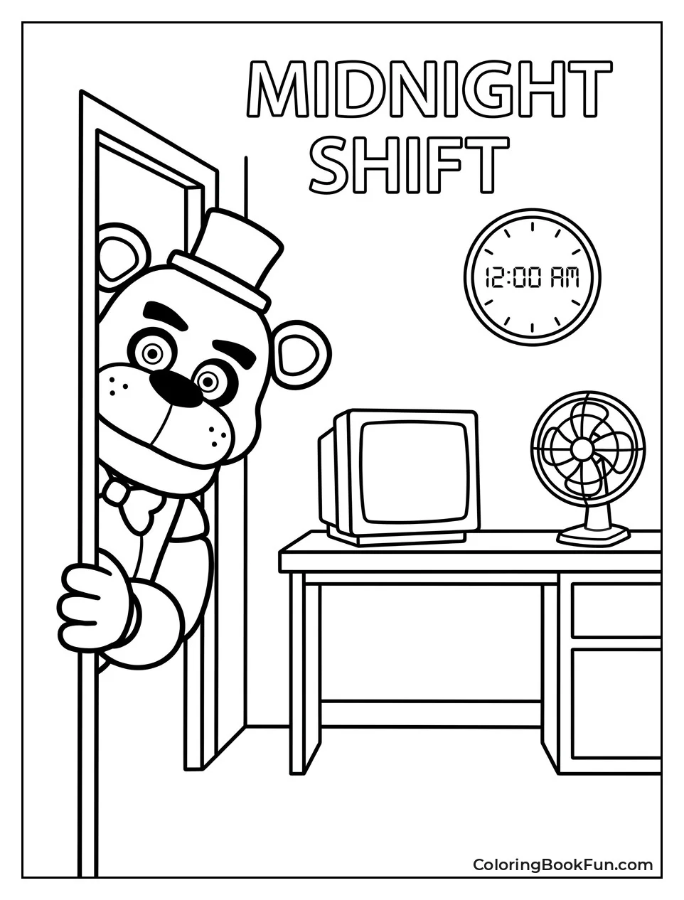 Freddy Peeking in Security Office