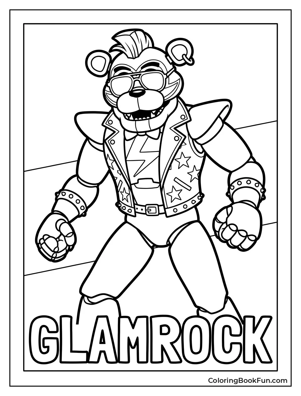 Glamrock Freddy Striking Rock Pose