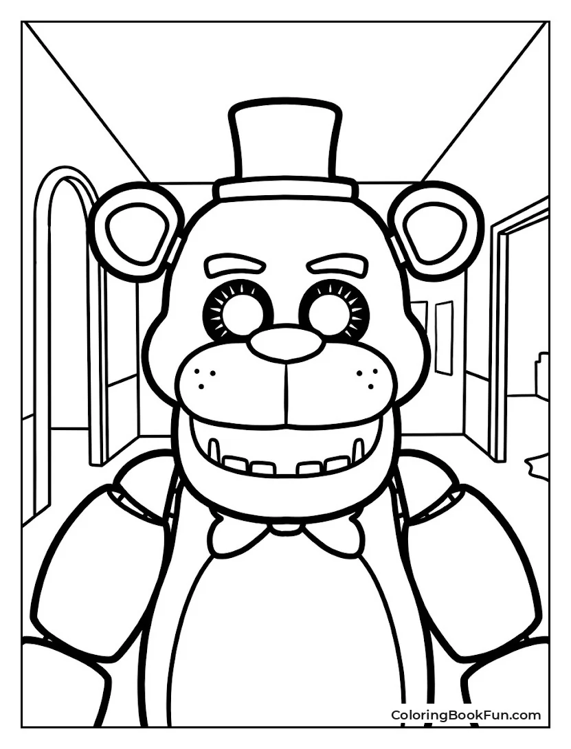 Freddy Staring with Glowing Eyes