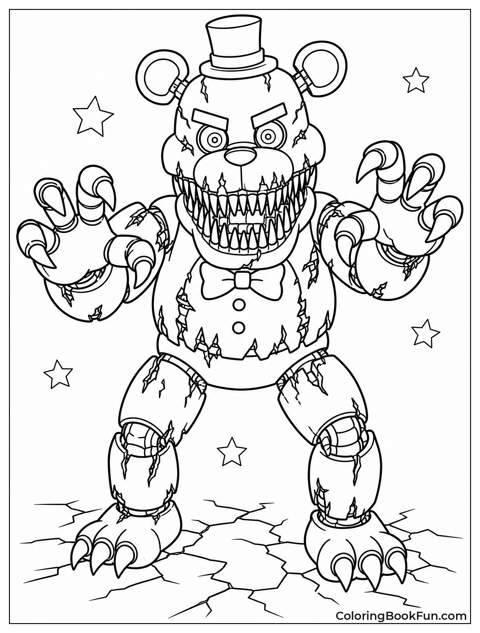 Nightmare Freddy Roaring Loudly