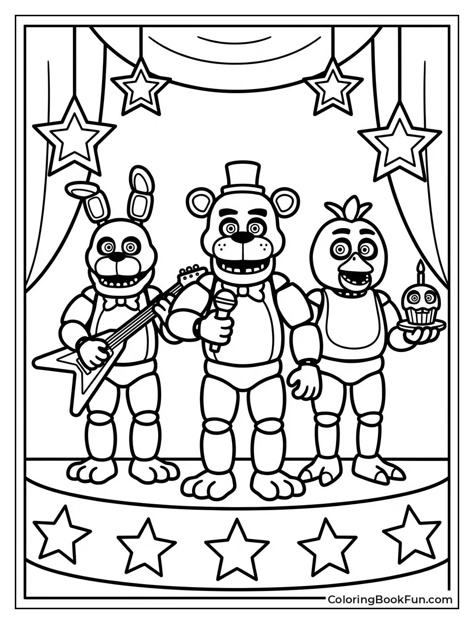 Show Stage with Animatronic Band