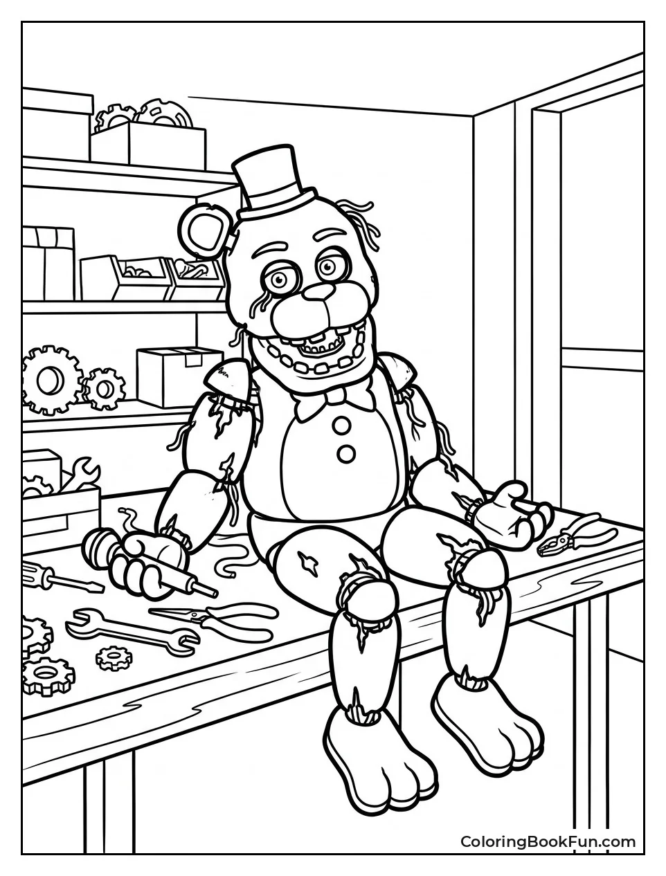 Withered Freddy Getting Repaired