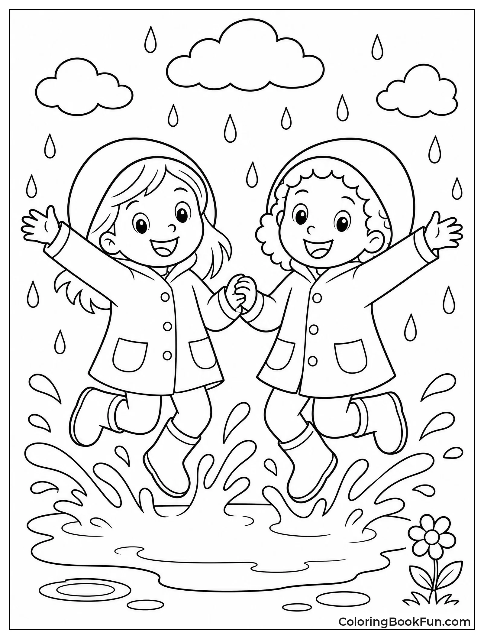 Jumping in Rainy Puddles
