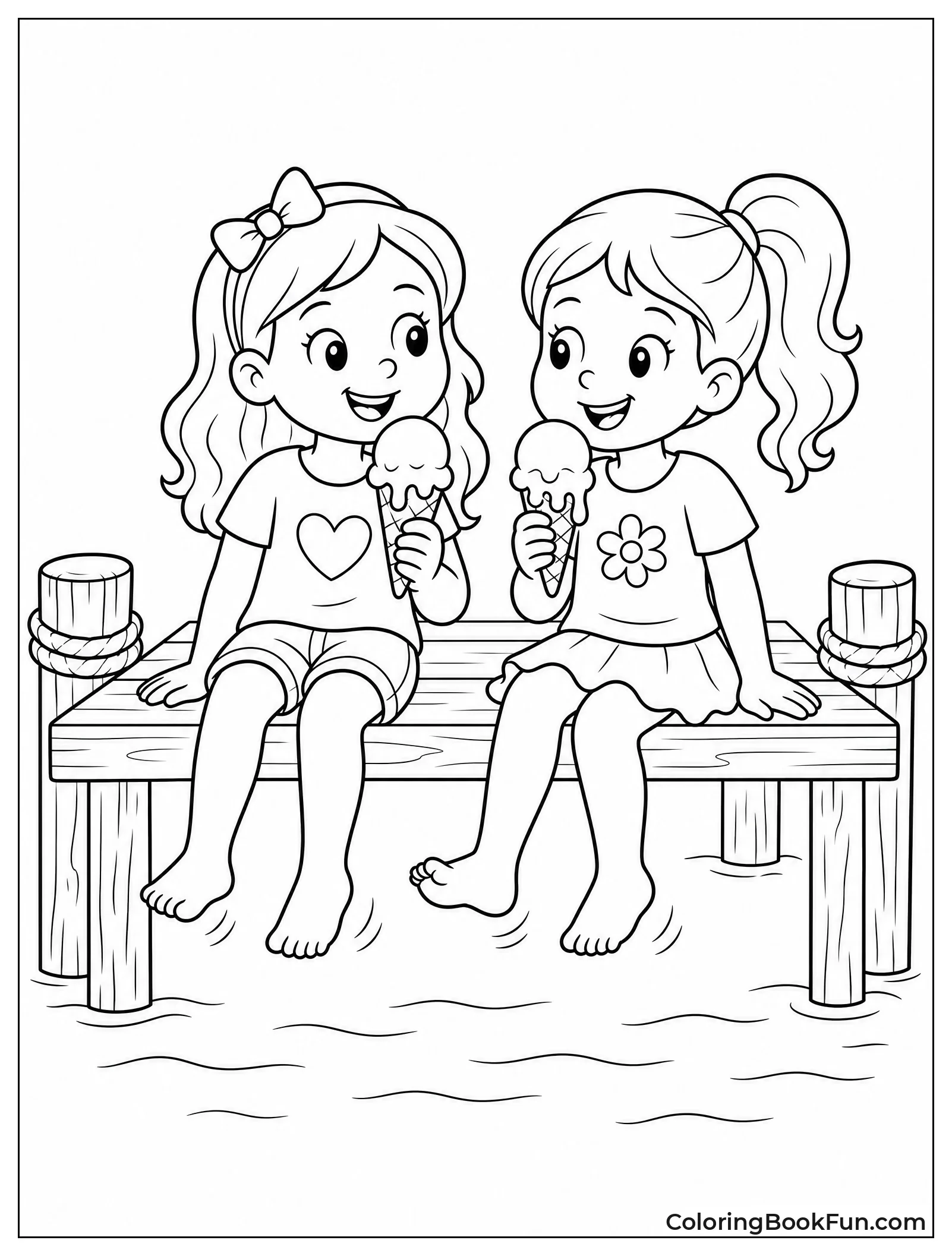 Eating Ice Cream on Pier