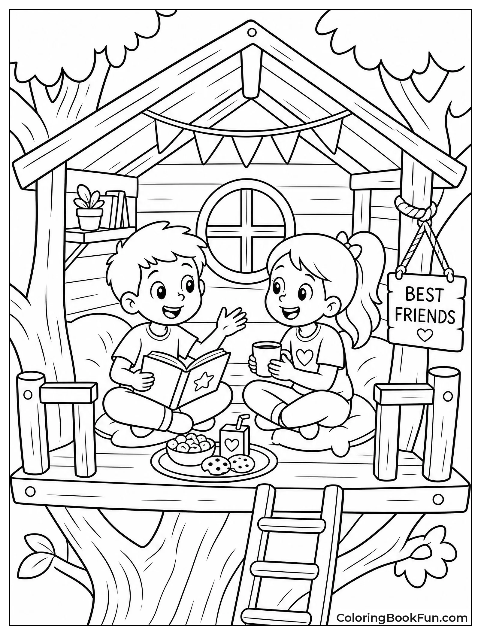 Friends in Secret Treehouse