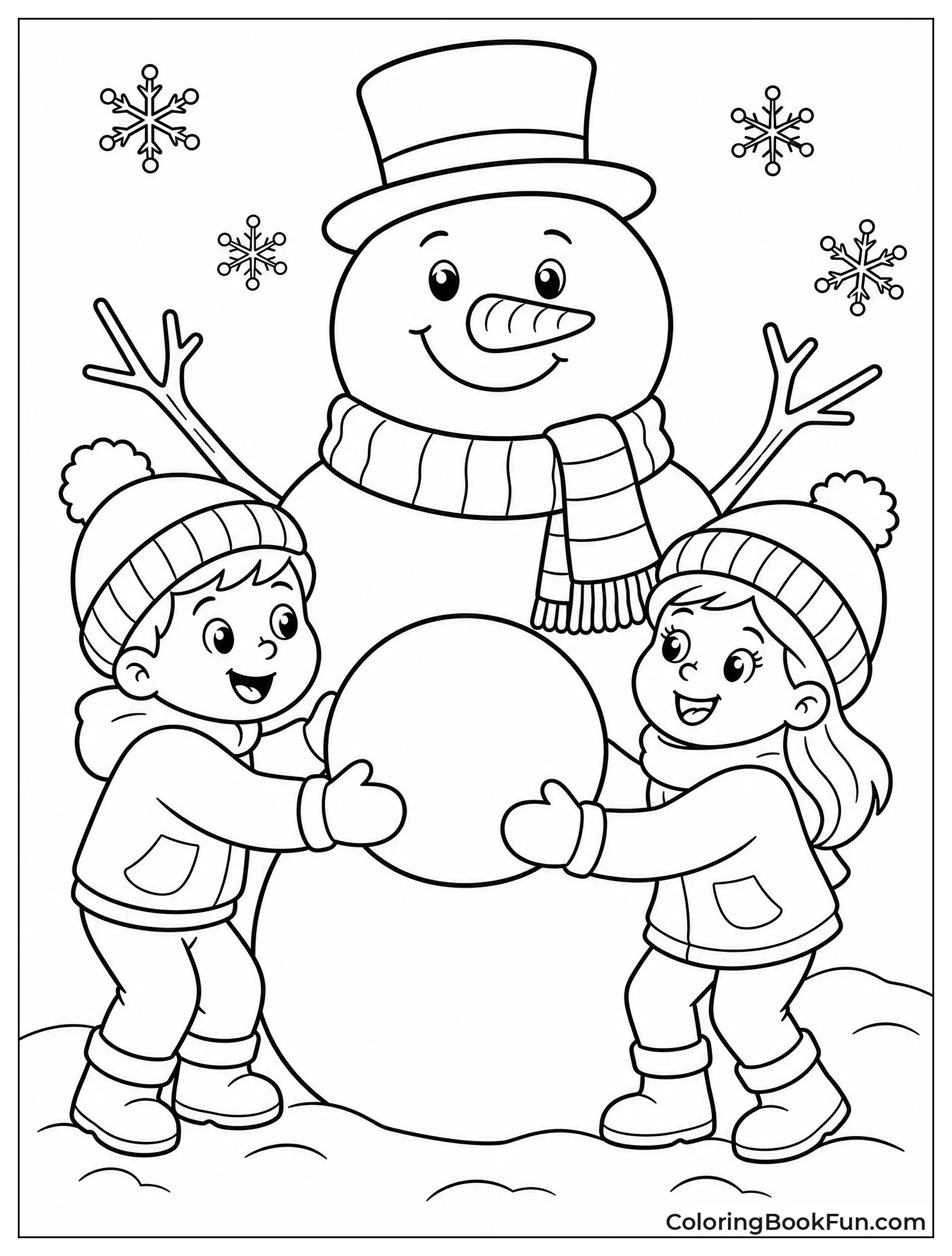 Building Giant Snowman Together