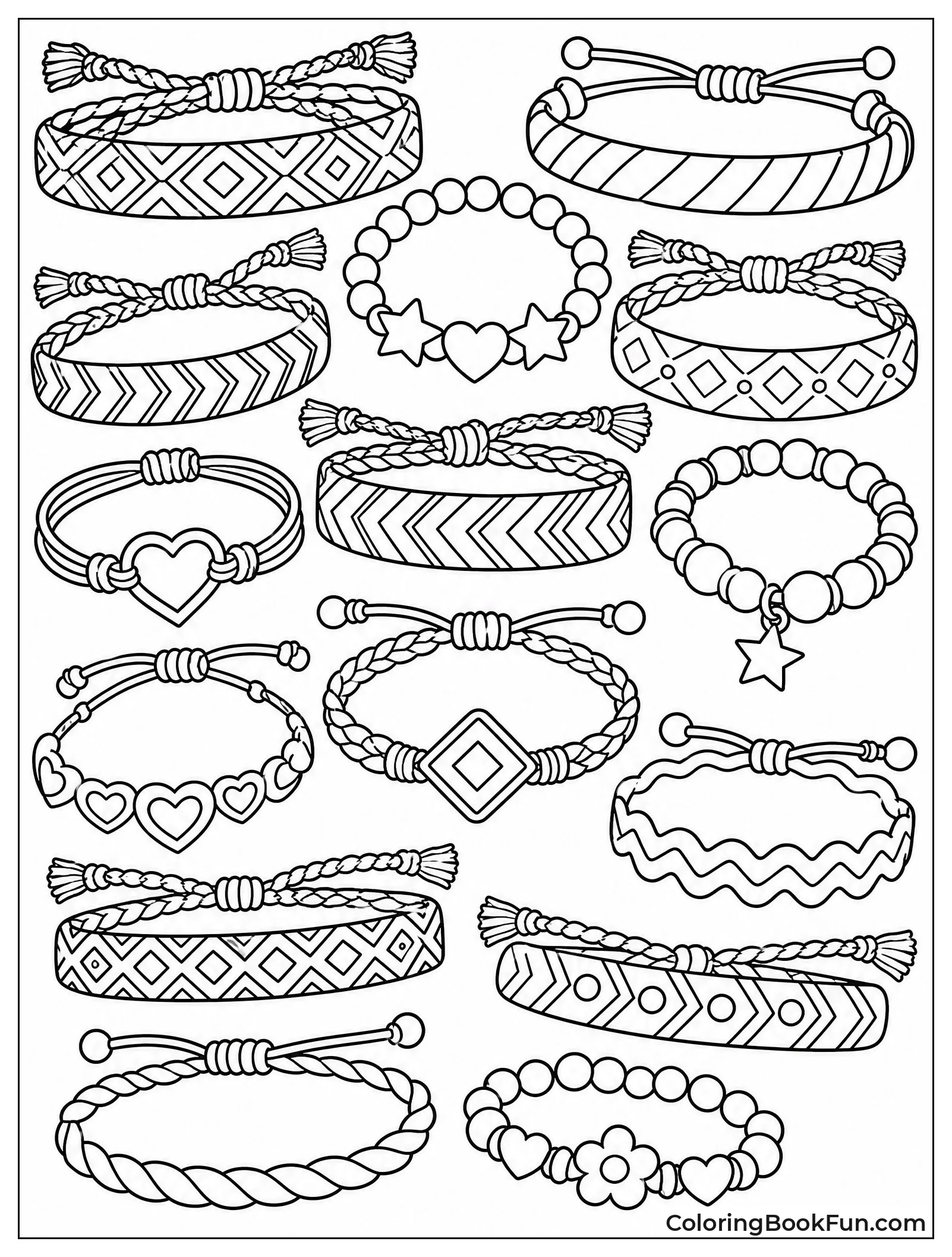 Colorful Friendship Bracelets Pattern