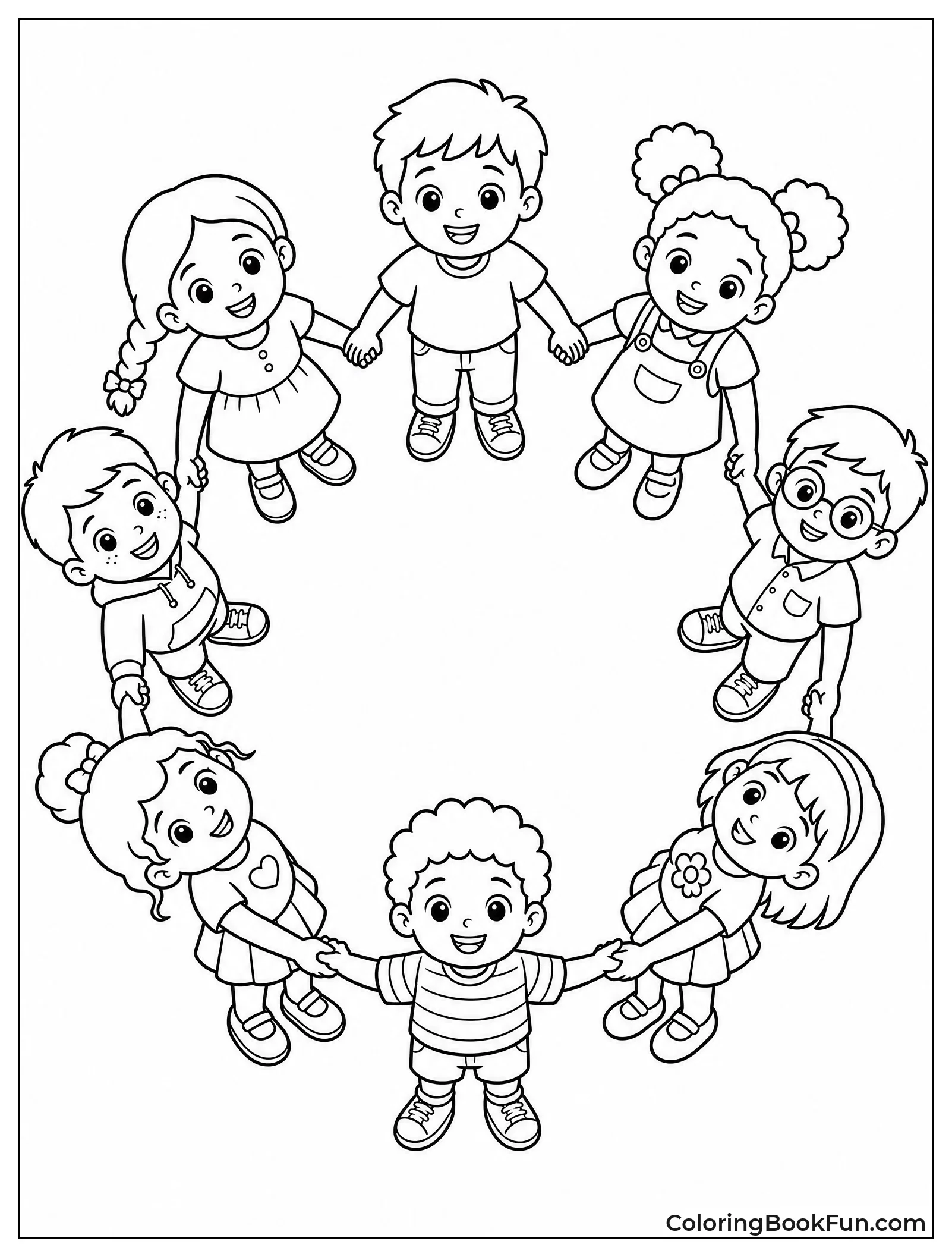 Kids Holding Hands in Circle