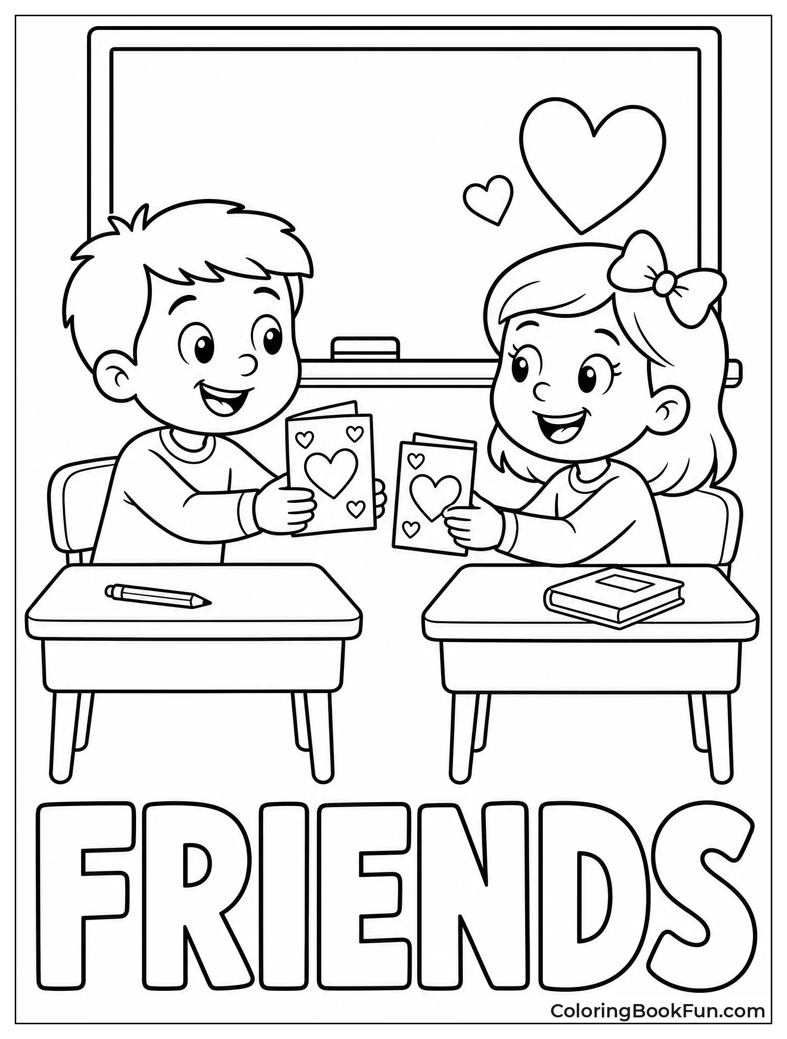 Students Exchanging Valentine Cards