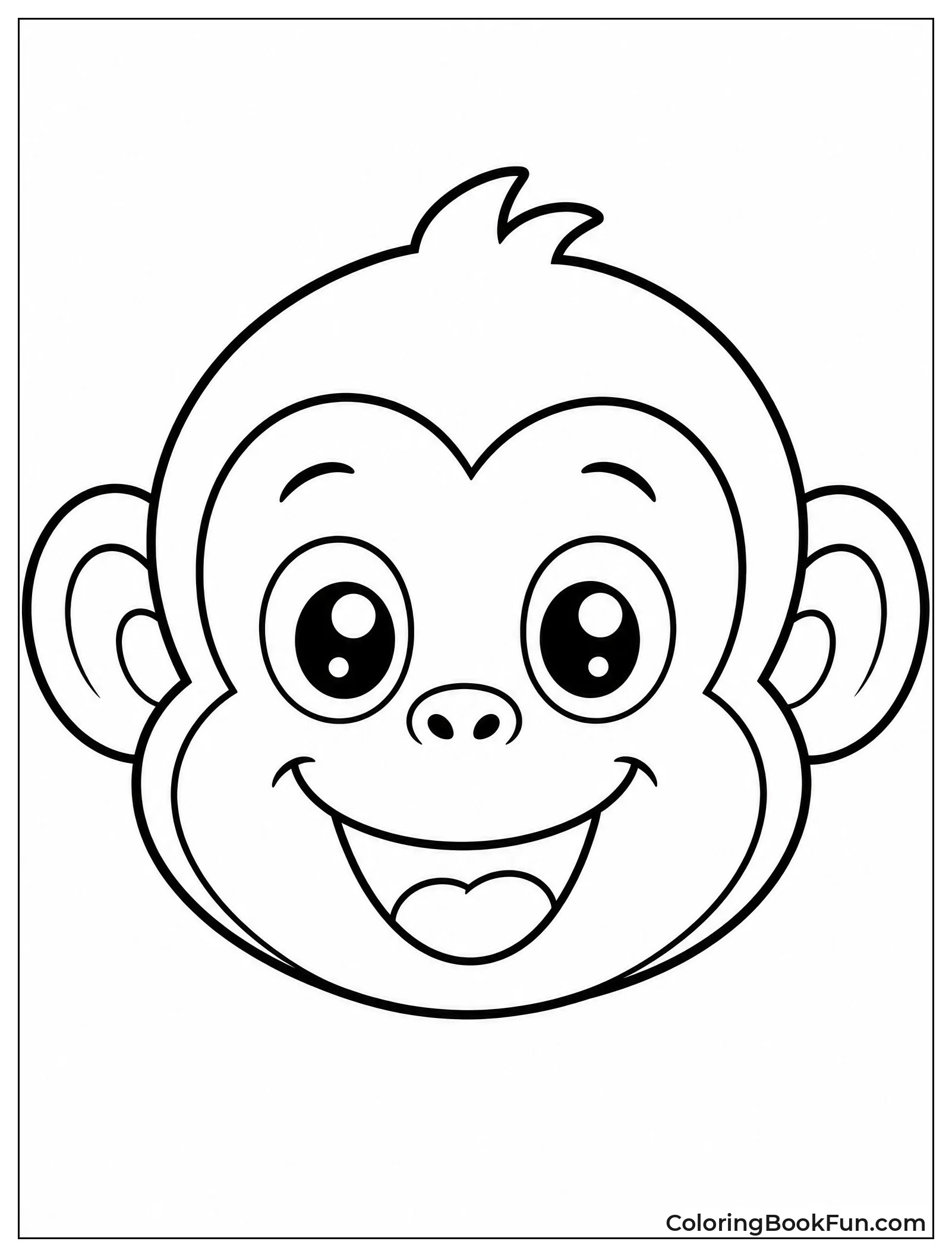 Funny Monkey Face with Grin