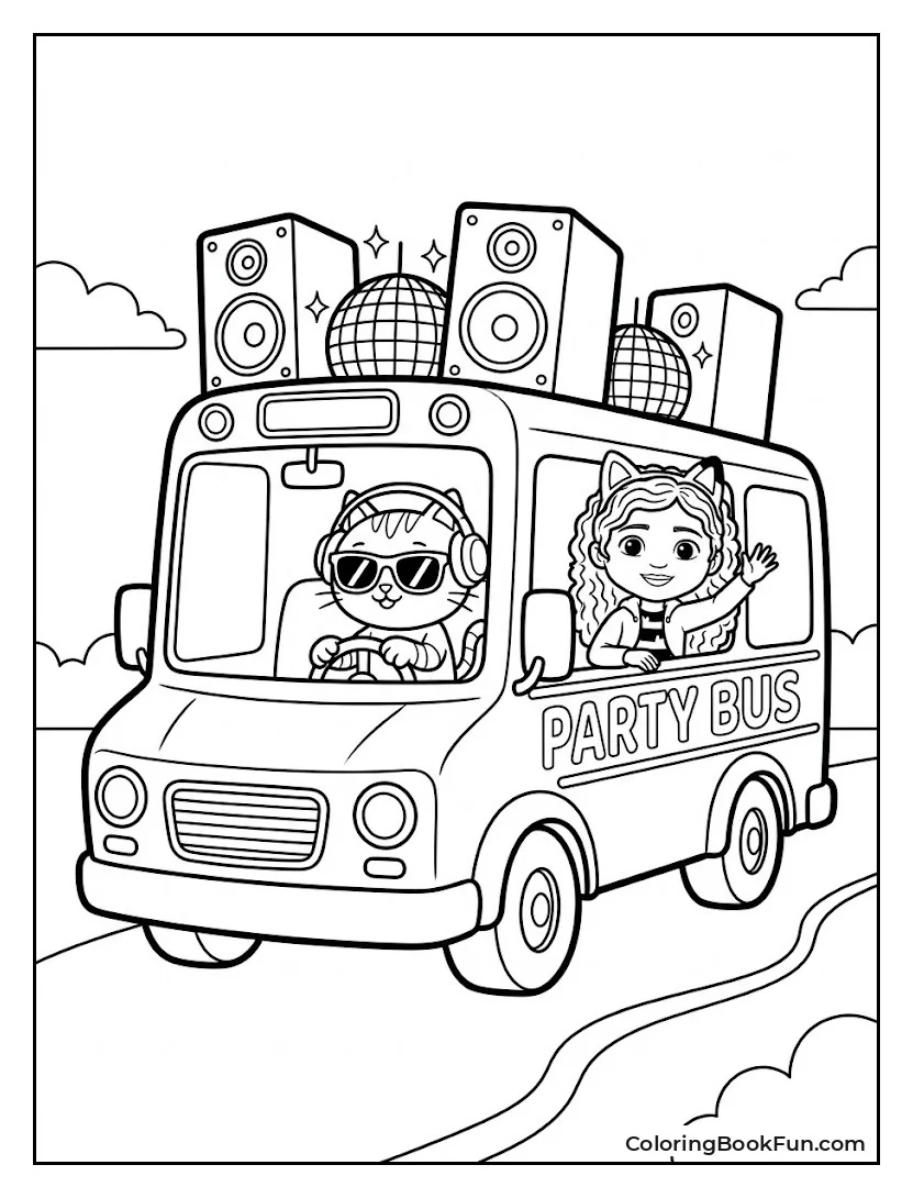 DJ Catnip Drives the Party Bus