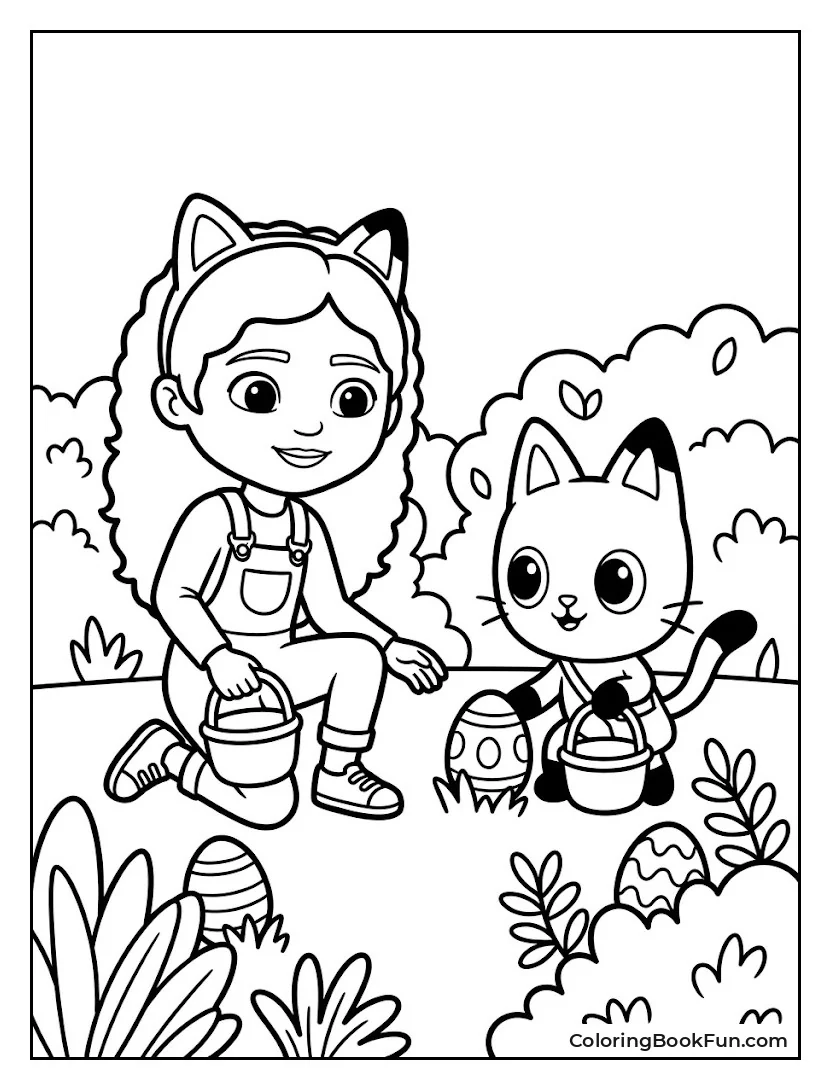 Gabby Hunts for Easter Eggs