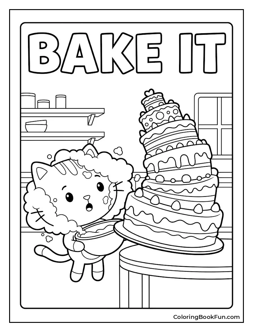Cakey Cat Makes a Mess Baking