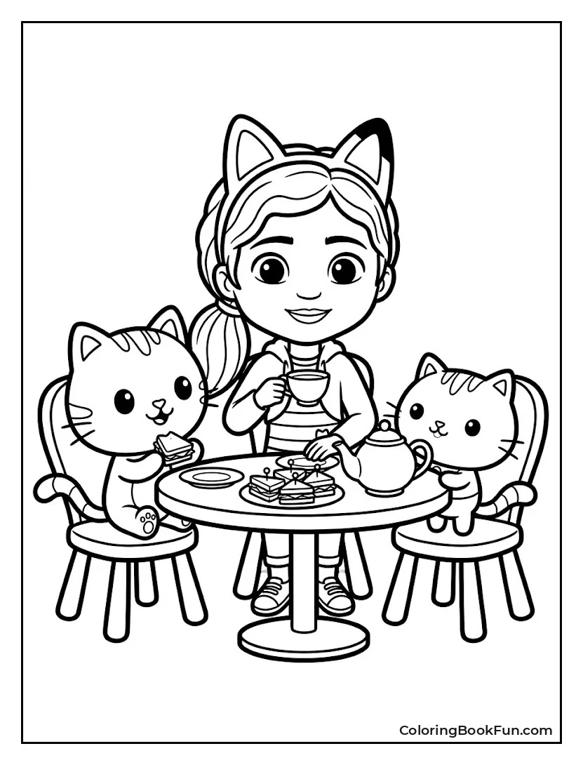 Friends Have a Fun Tea Party