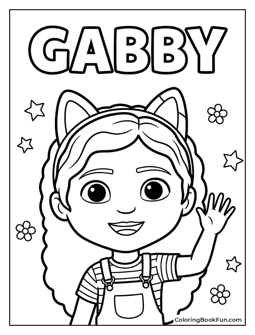 Gabby Smiles and Waves Hello